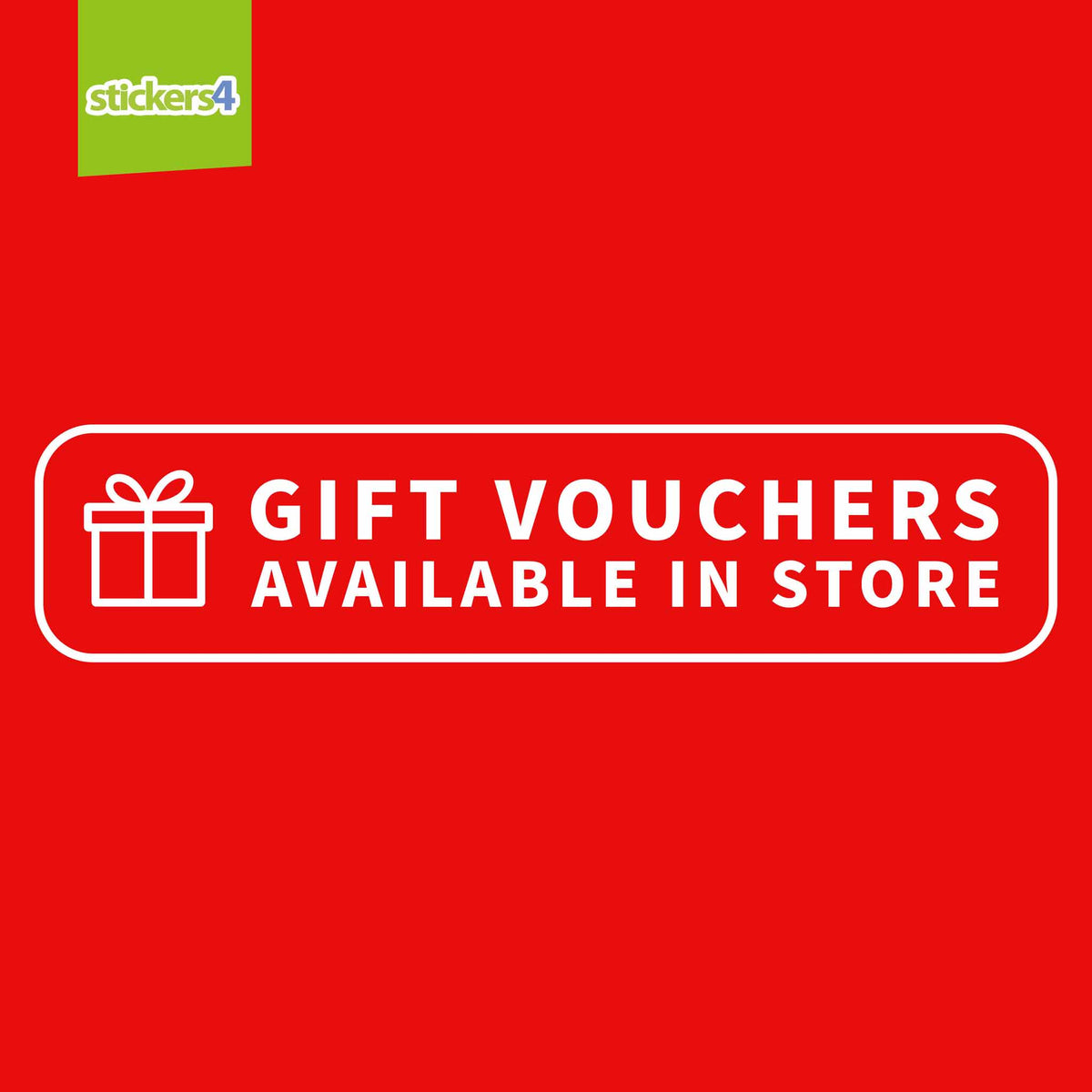 Gift Vouchers In Store Rectangular Window Sticker