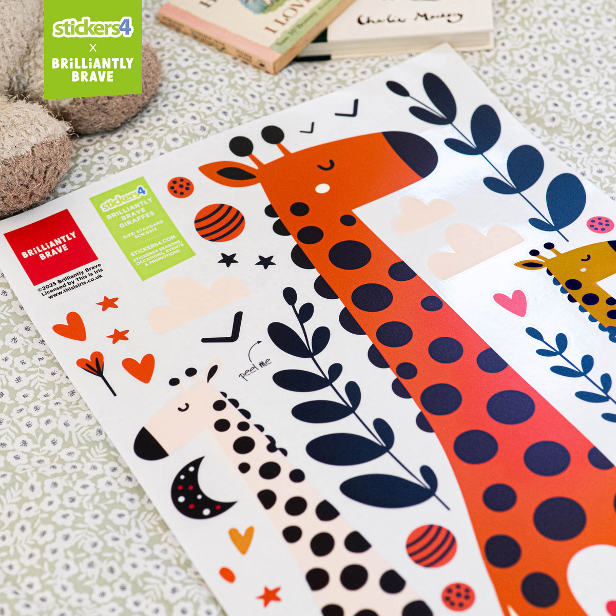 Brilliantly Brave Giraffes Wall Sticker