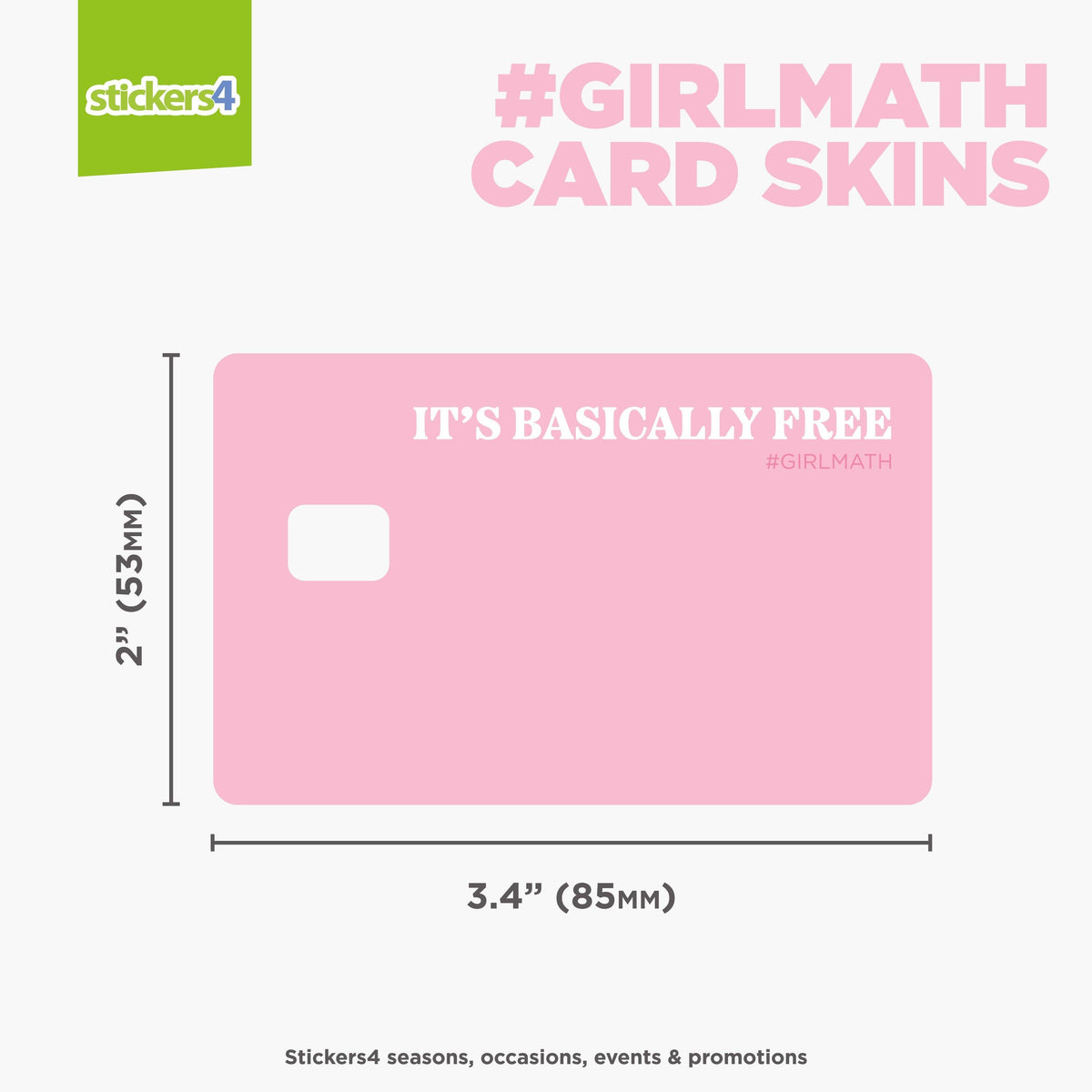 Girl Maths Credit Card Stickers Credit Card Stickers