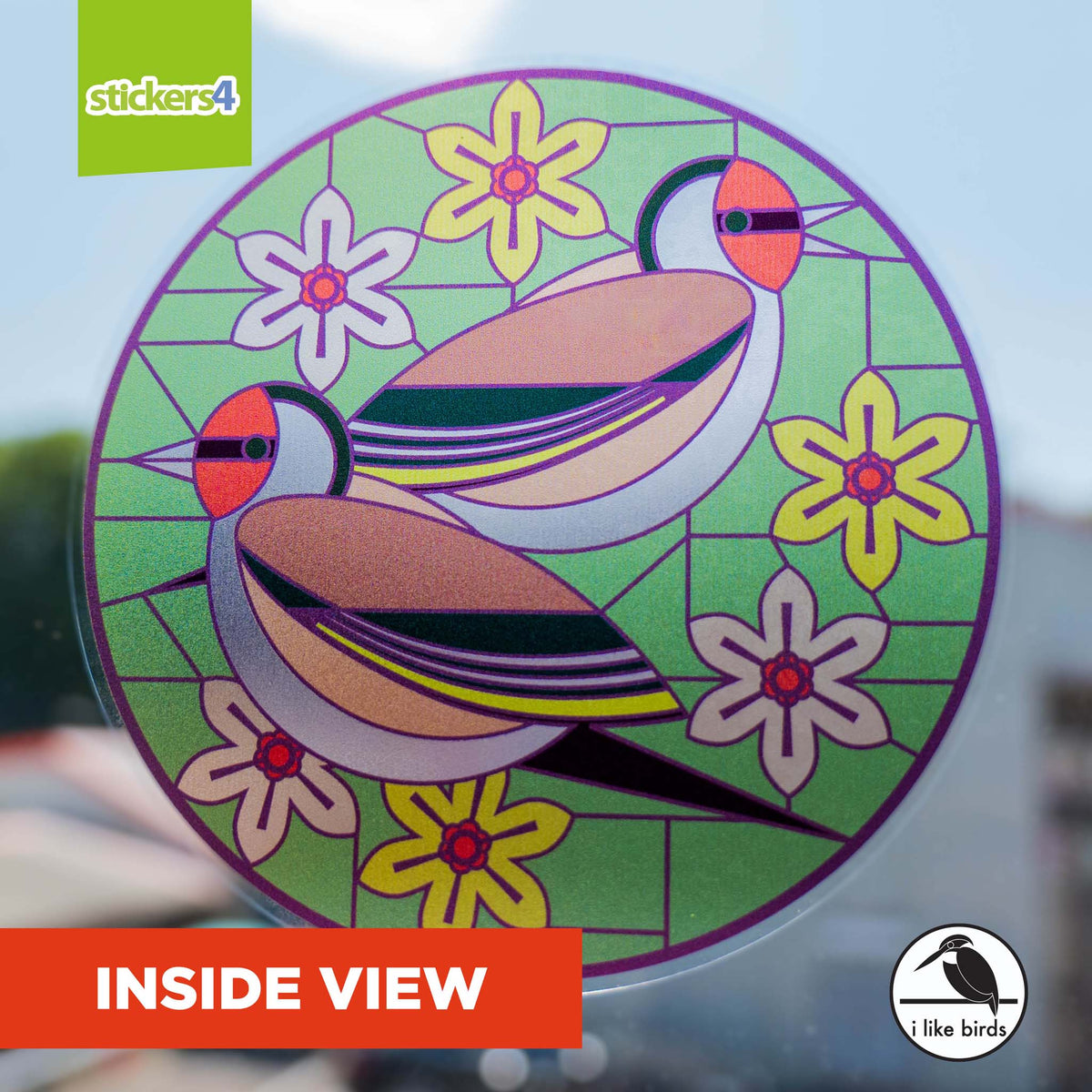 I Like Birds - Goldfinch Suncatcher Window Sticker