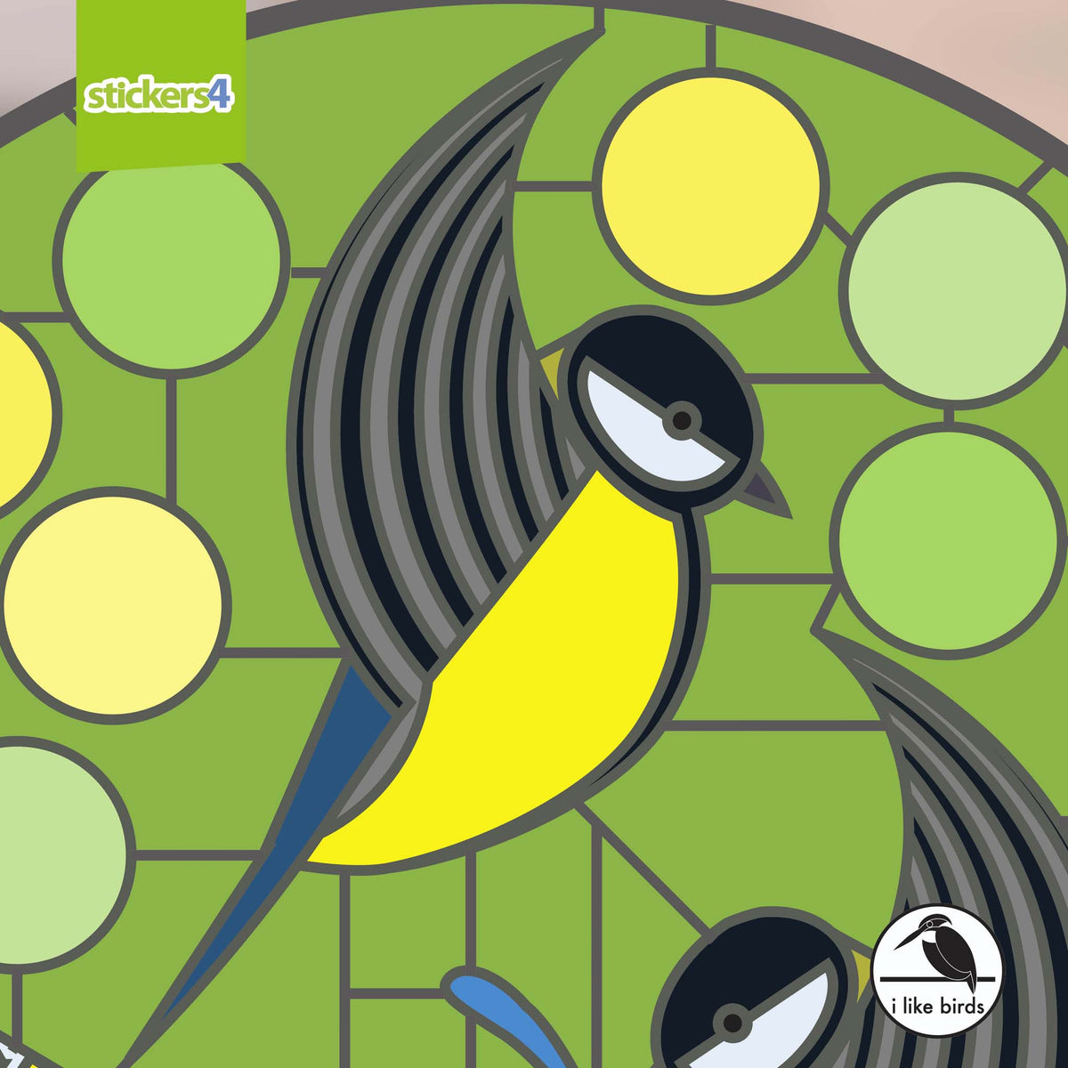 I Like Birds - Great Tits Suncatcher Window Sticker