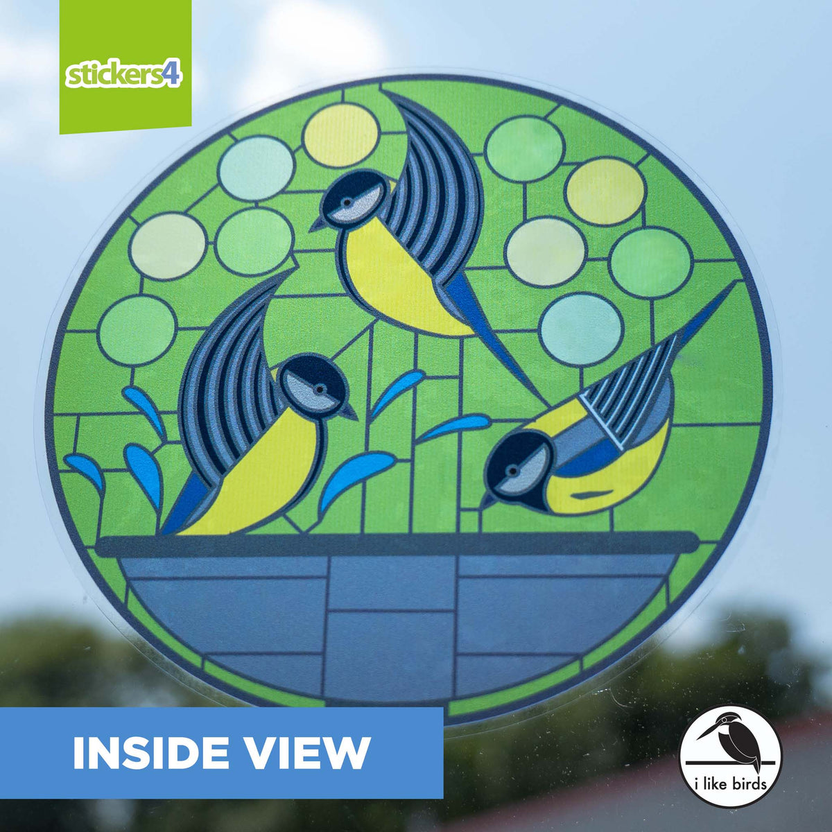 I Like Birds - Great Tits Suncatcher Window Sticker