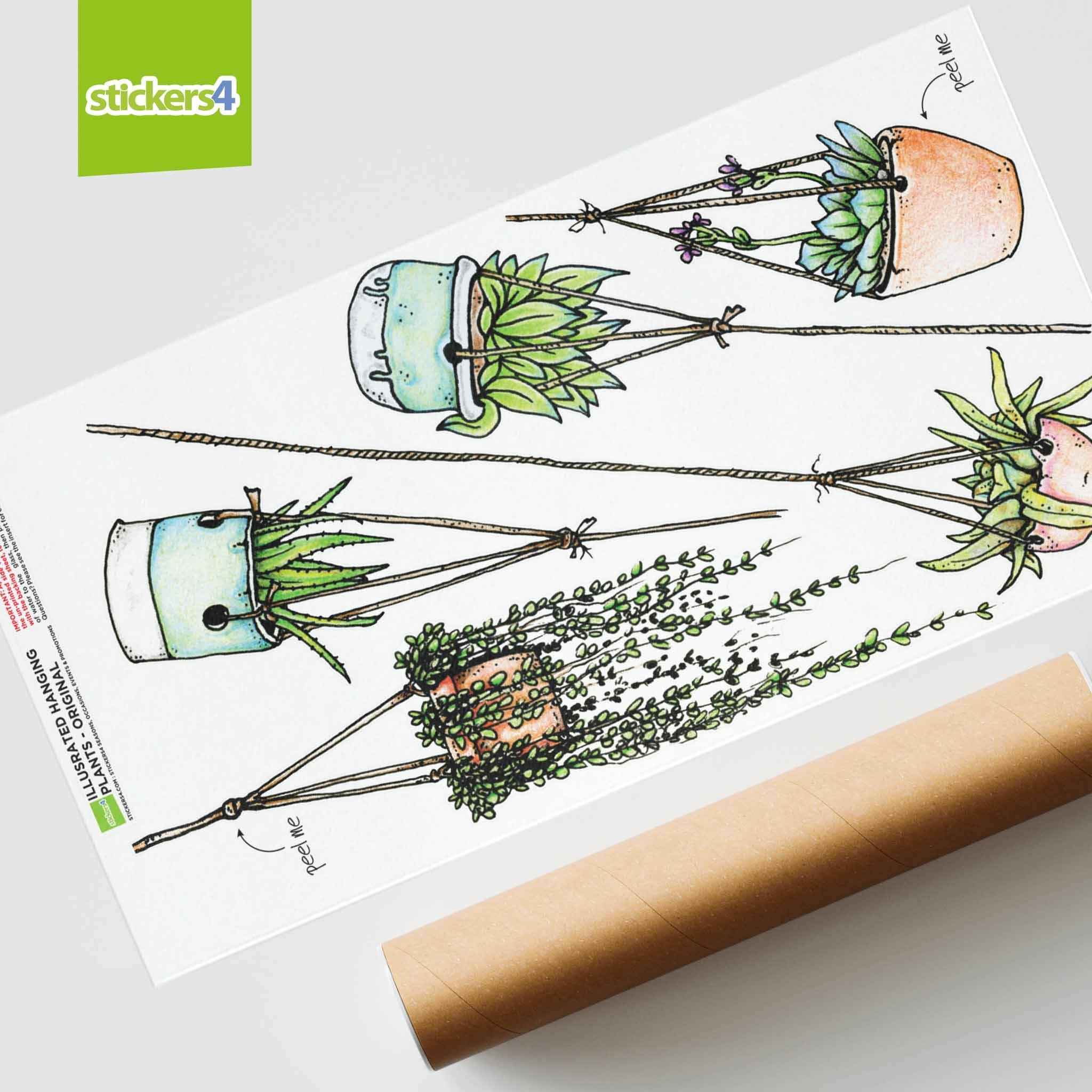 hanging plant window stickers Hanging Plants Window Sticker