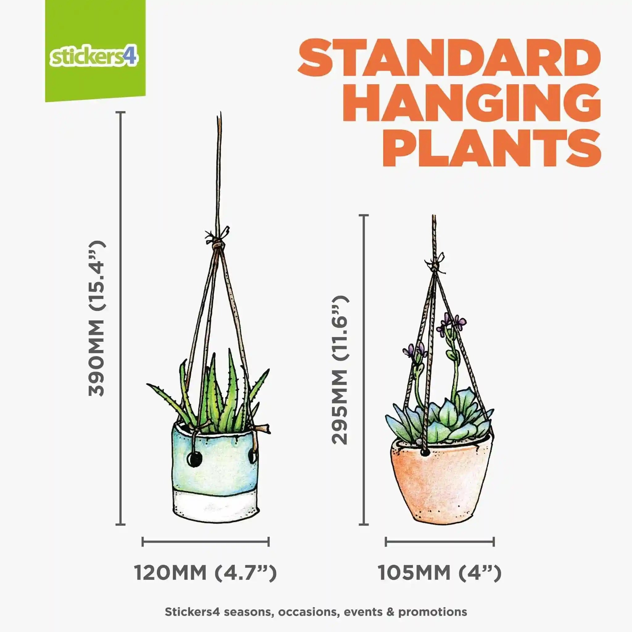 hanging plant window stickers Hanging Plants Window Sticker