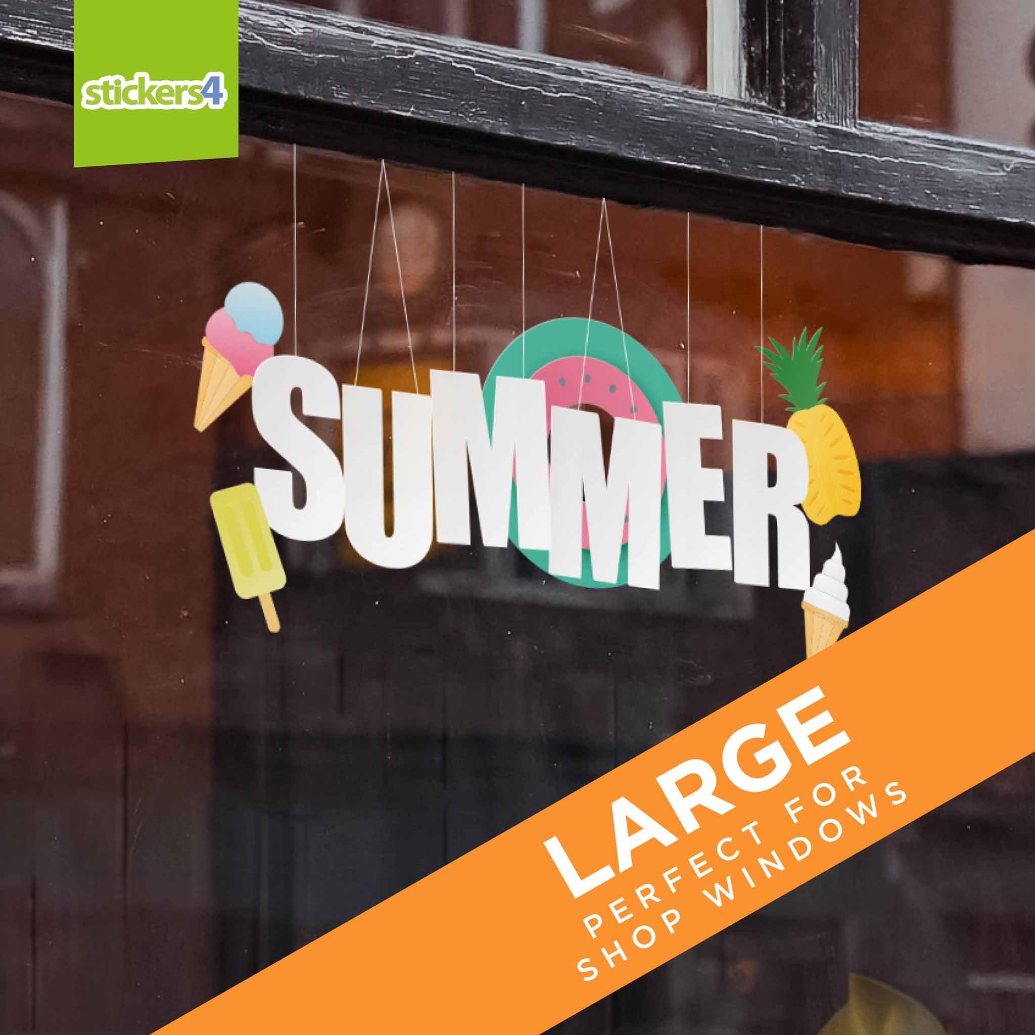 'Hanging' Summer Window Sticker | Summer Window Display
