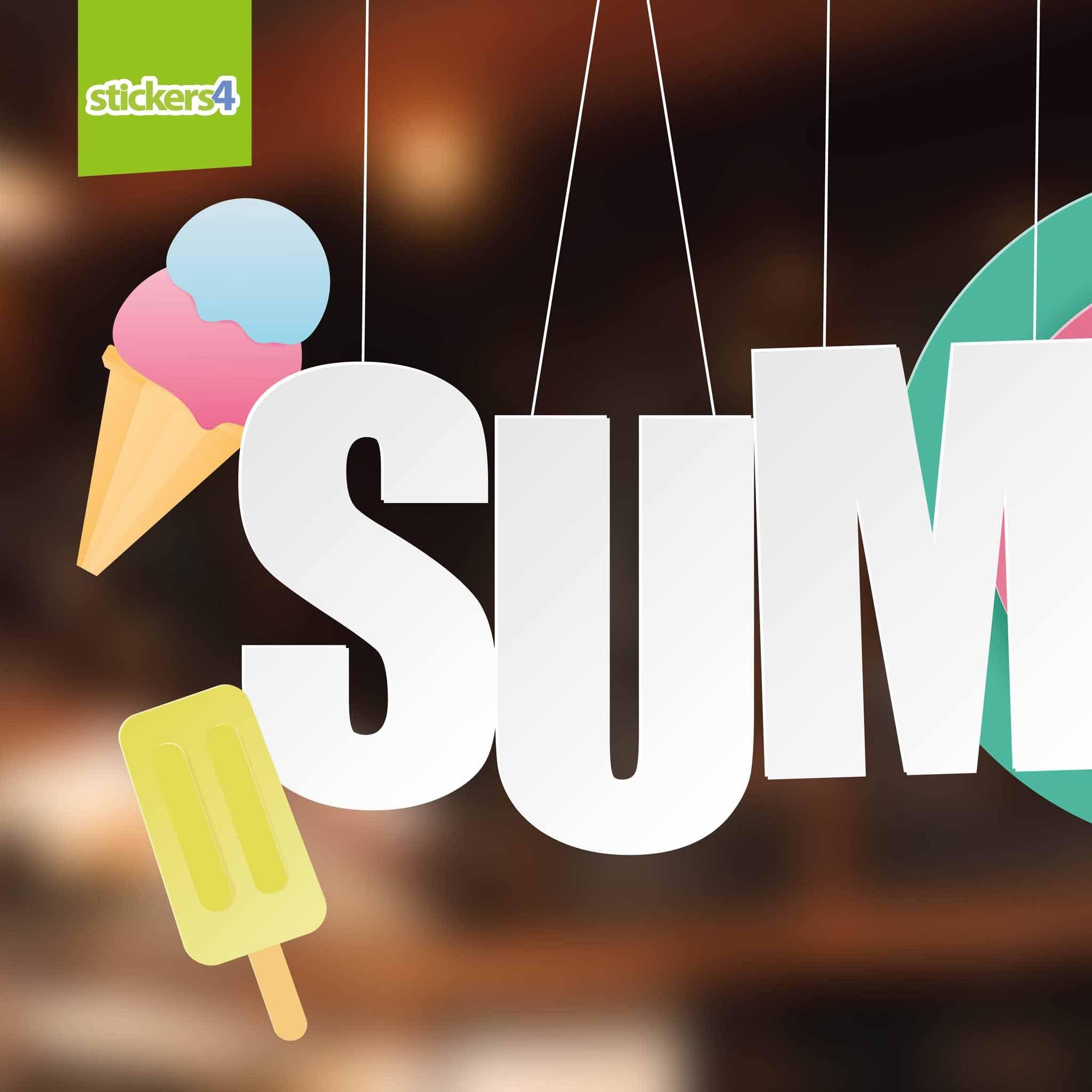 'Hanging' Summer Window Sticker | Summer Window Display