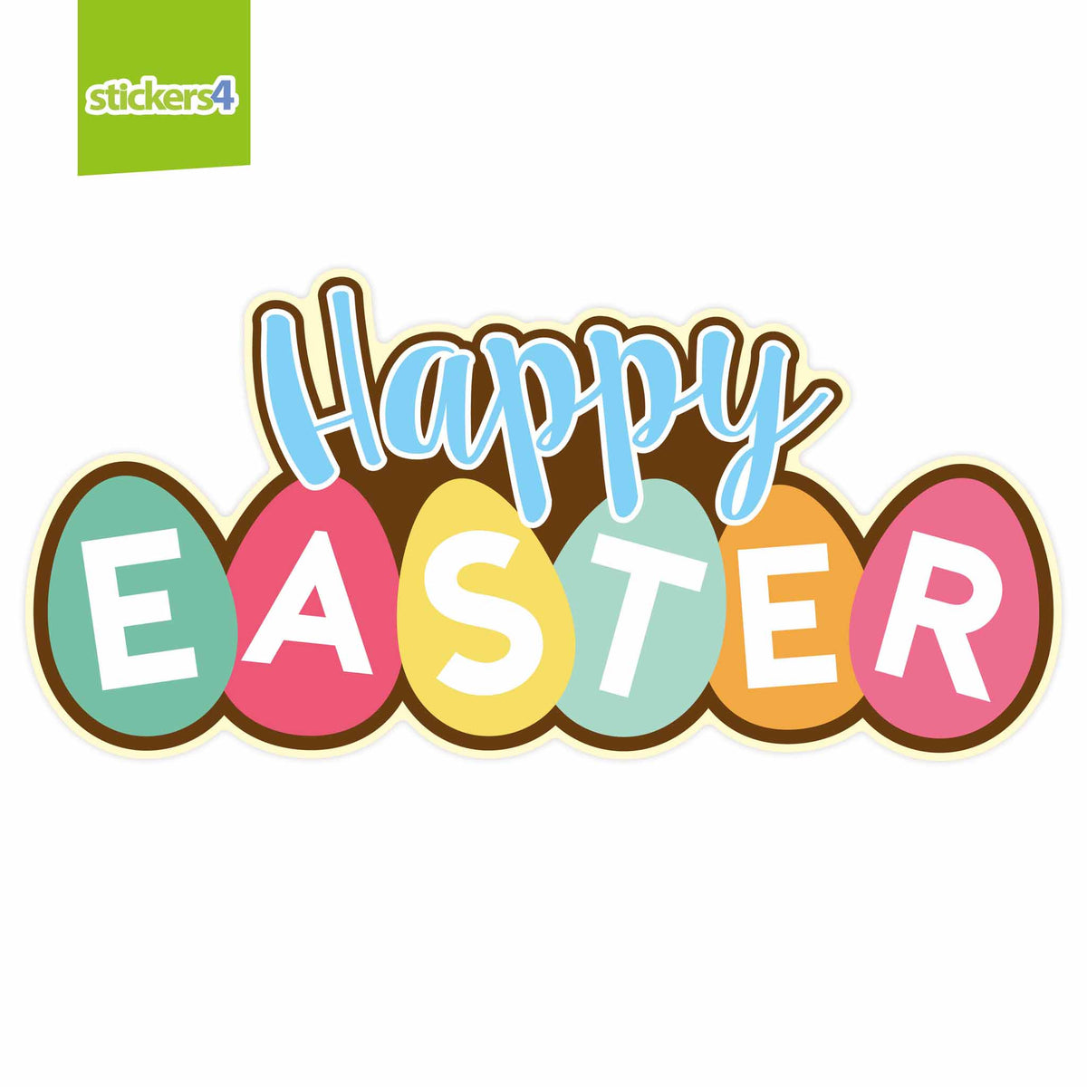 Happy Easter Choccy Eggs Window Cling