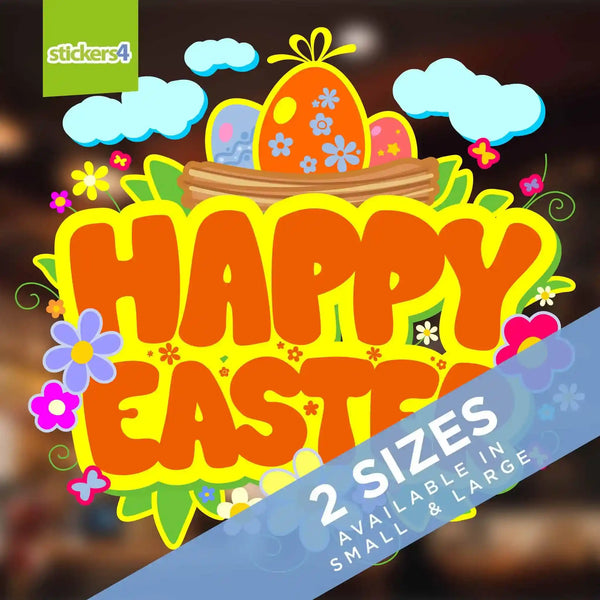 Happy Easter Cloud Window Cling Easter