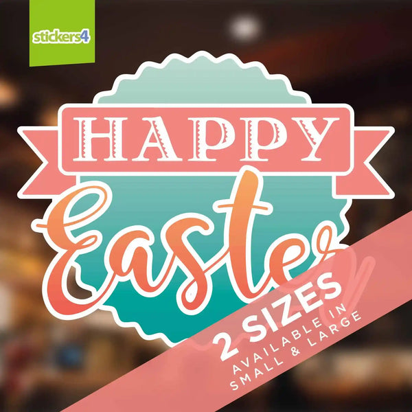 Happy Easter Stamp Static Cling Window Sticker Easter