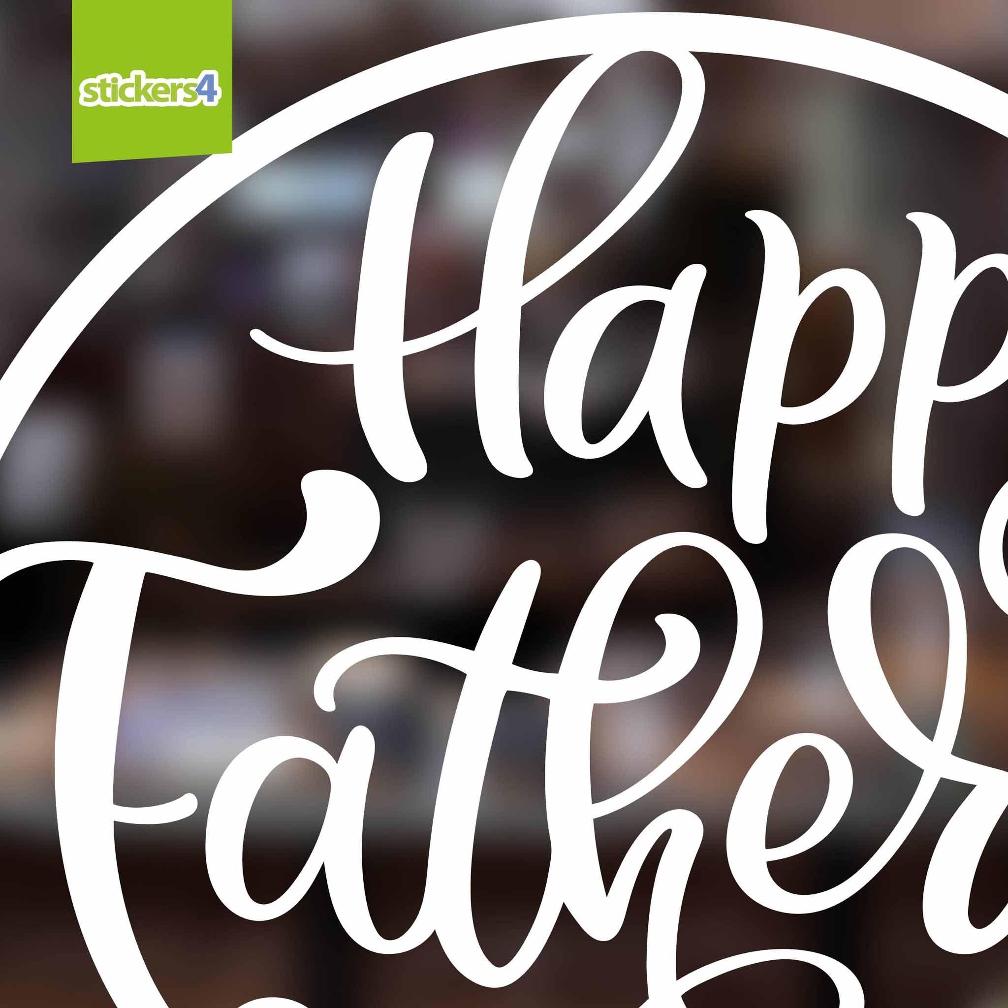 Happy Father's Day Script Roundel Window Sticker | Stickers4