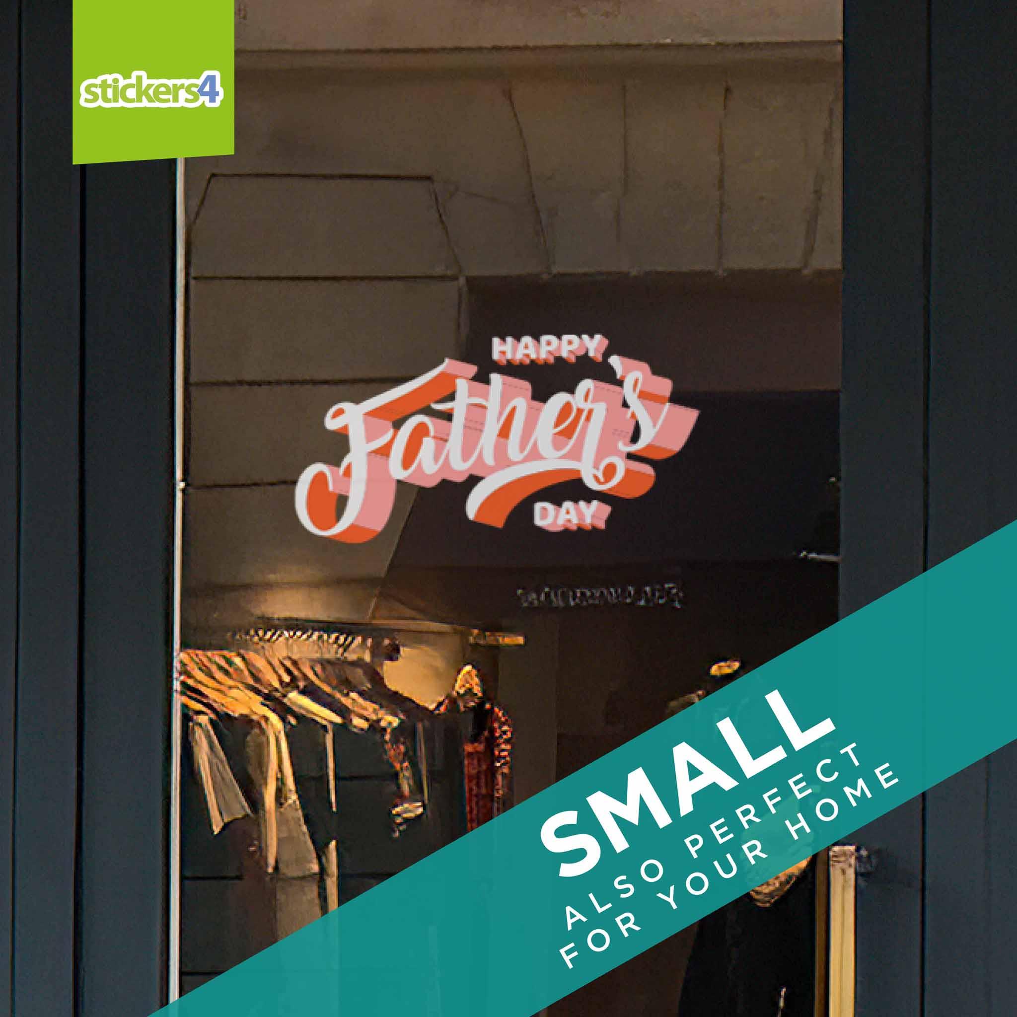 Happy Father's Day Script | Father's Day Window Cling | Stickers4