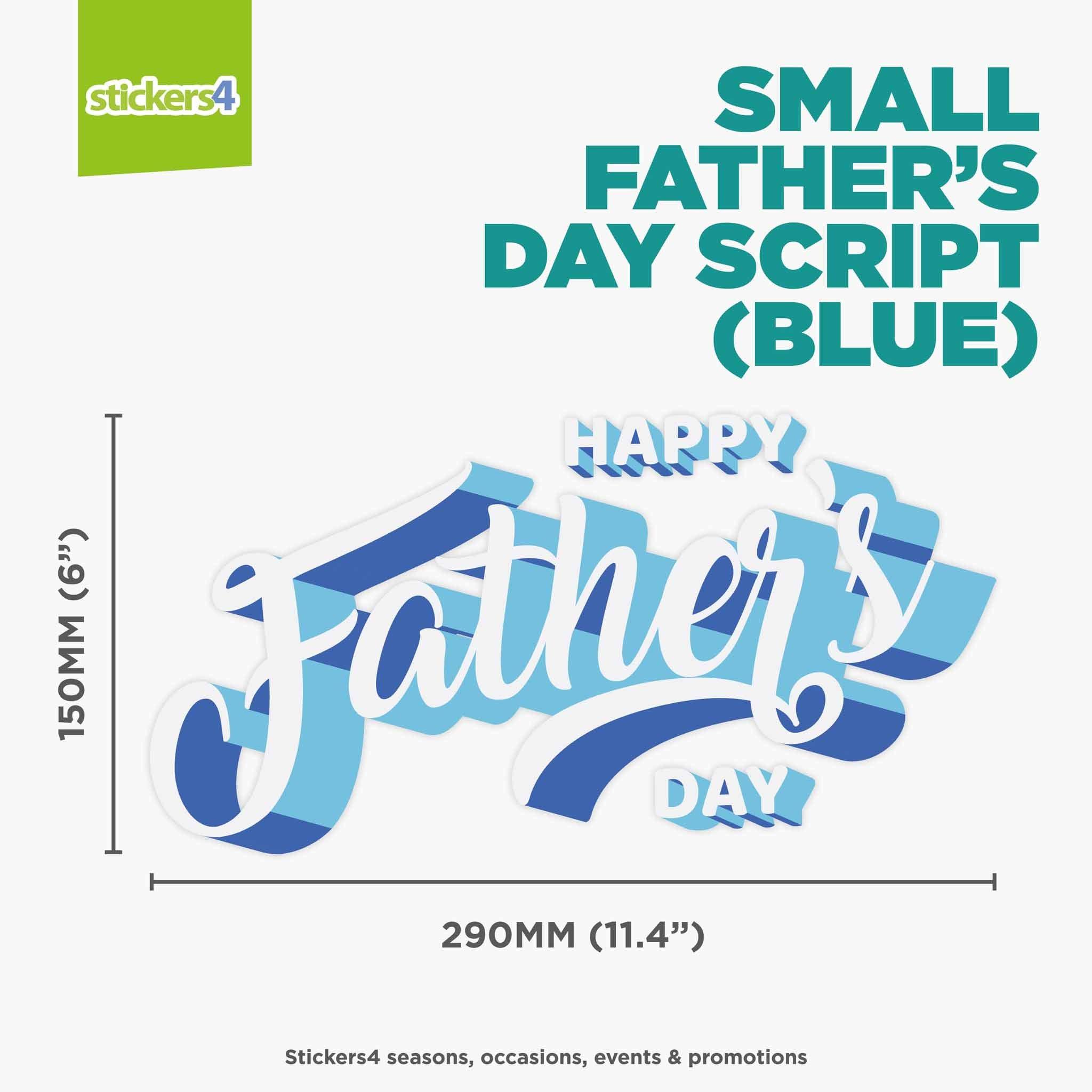 Happy Father's Day Script | Father's Day Window Cling | Stickers4