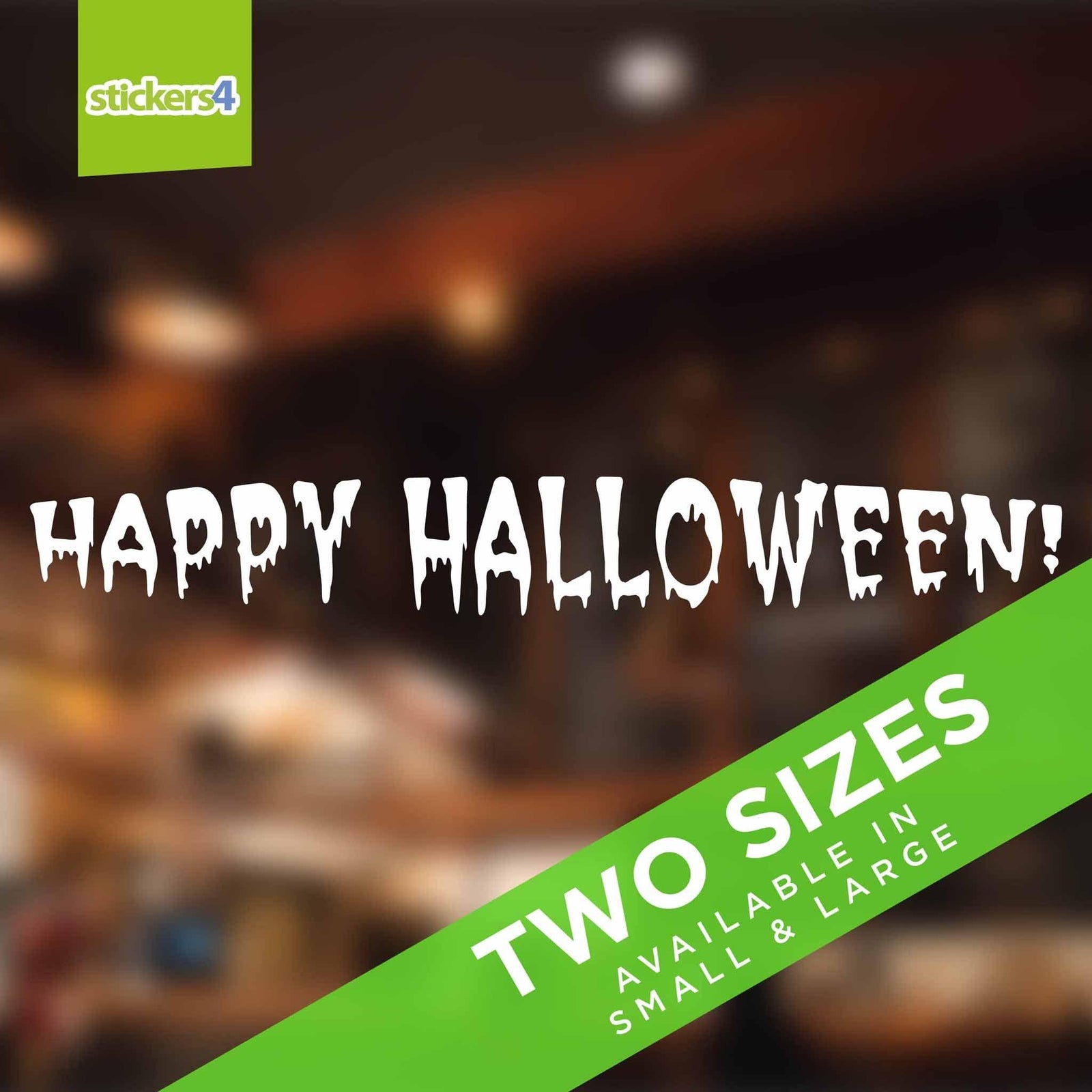 Happy Halloween Text Window Sticker Halloween Display