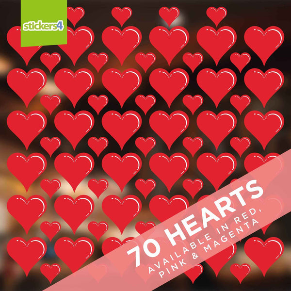 Static Cling Hearts: Bumper Pack 1 Valentine's Day Display