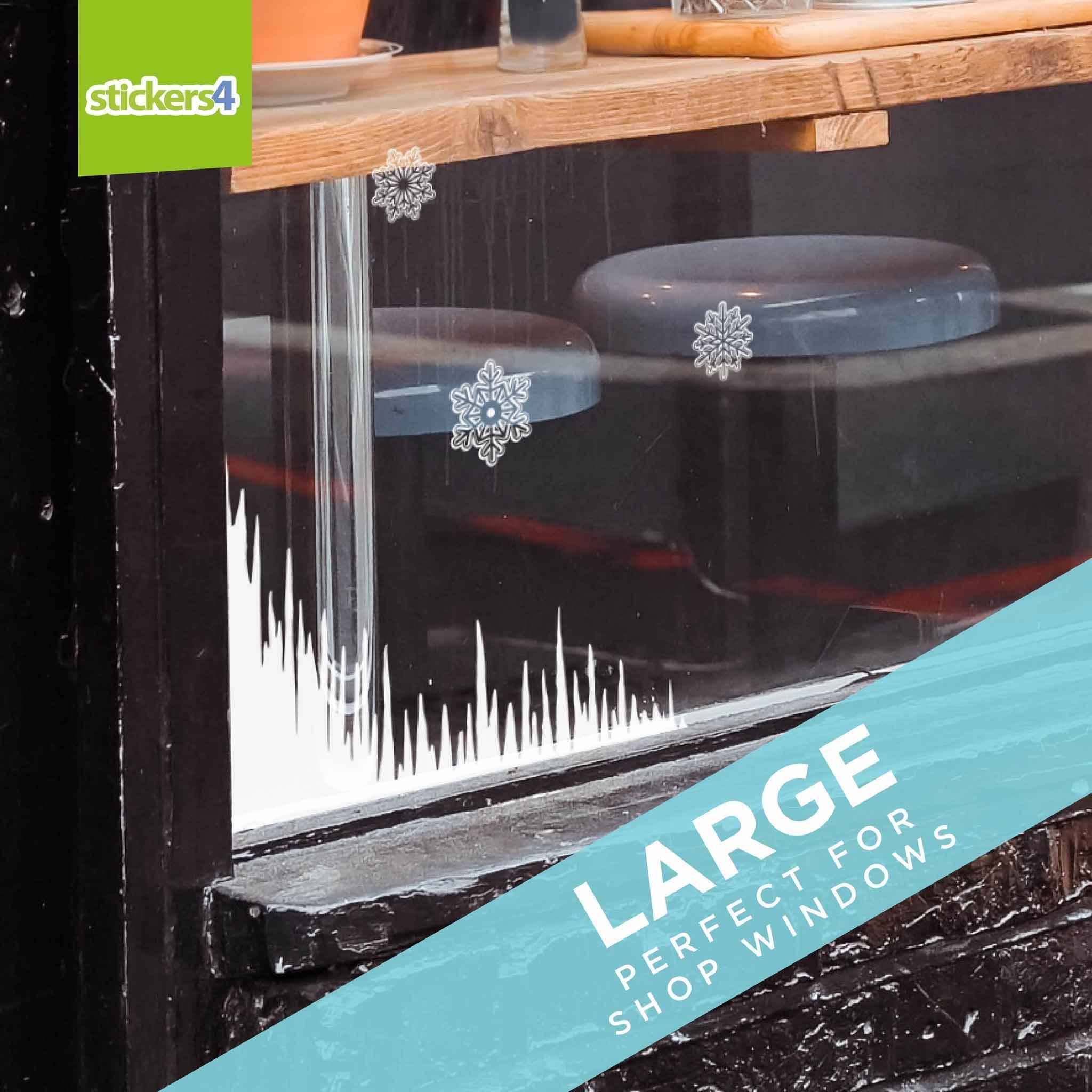 Icicle Corner Window Stickers