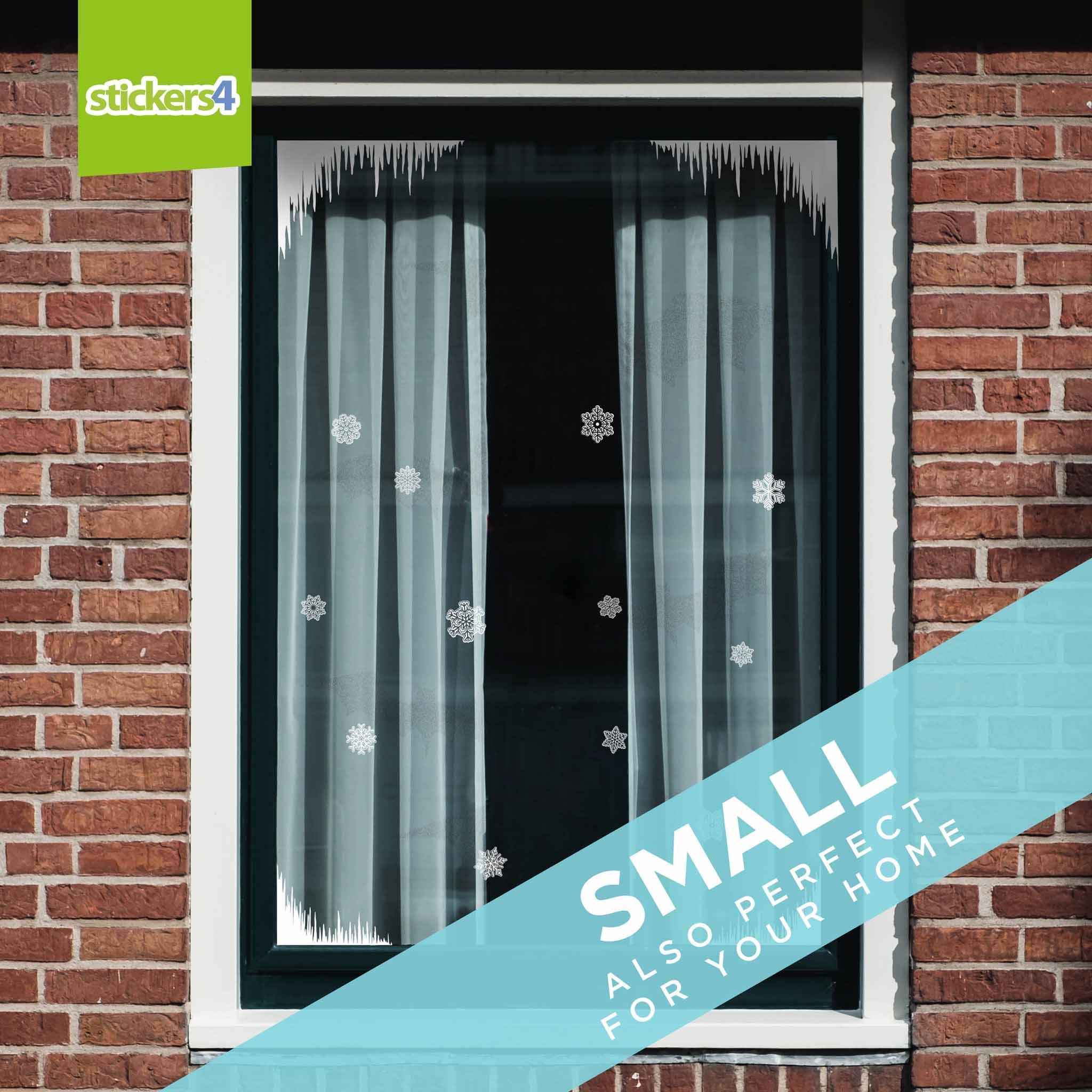 Icicle Corner Window Stickers