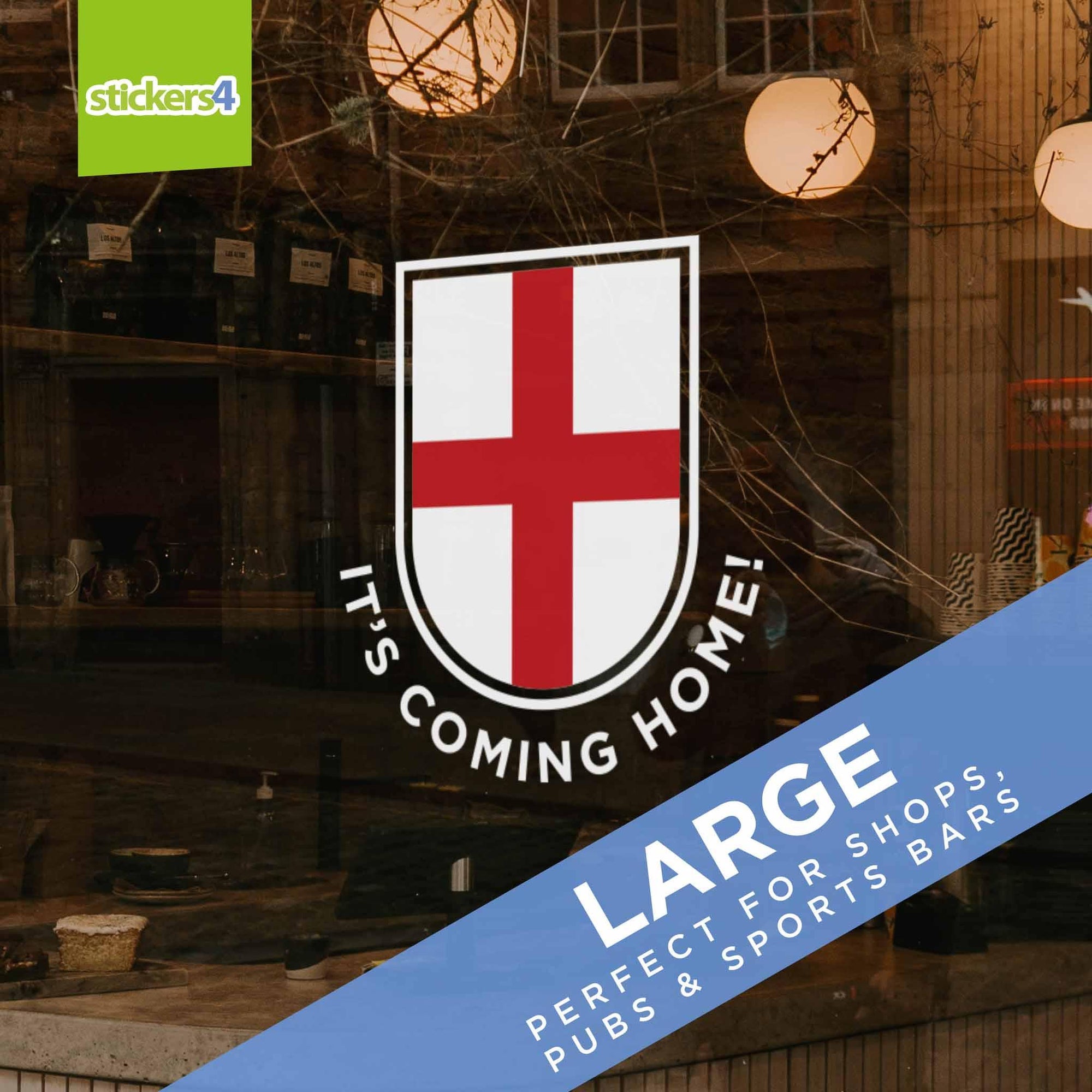 It's Coming Home Shield Window Sticker Events