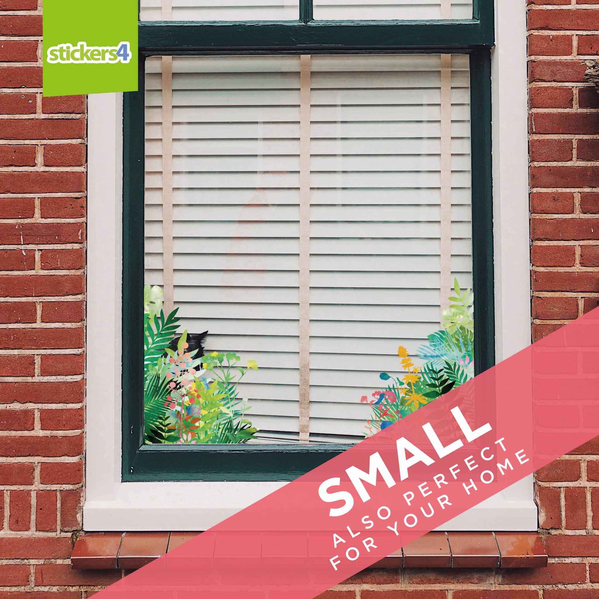 Jungle Foliage Corners Window Cling Stickers | Stickers4