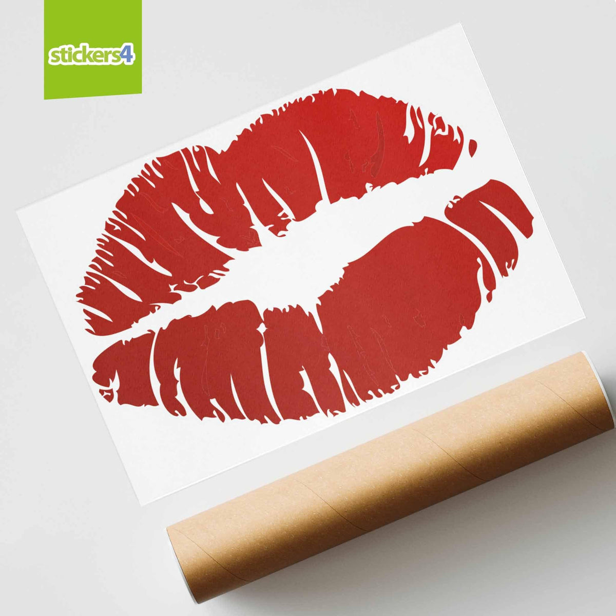 Kissy Lipstick Lips Window Sticker