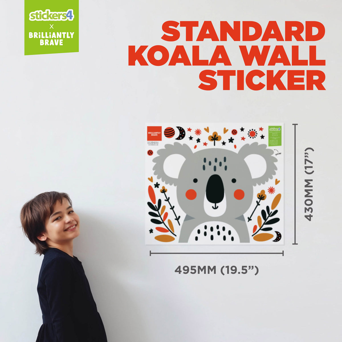 Brilliantly Brave Koala Wall Sticker