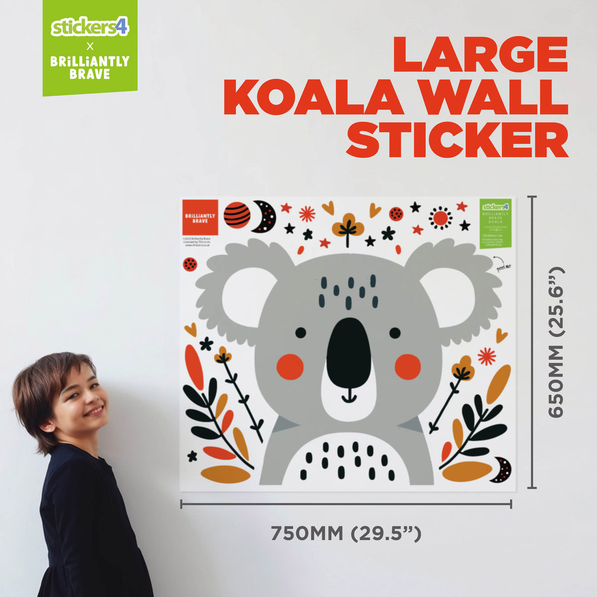 Brilliantly Brave Koala Wall Sticker