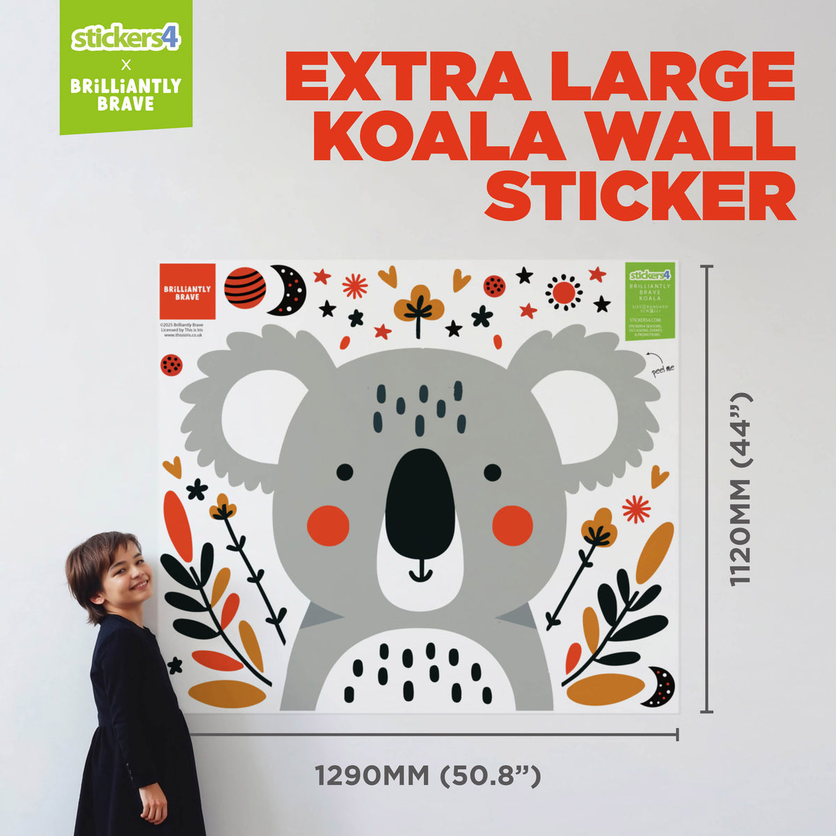 Brilliantly Brave Koala Wall Sticker