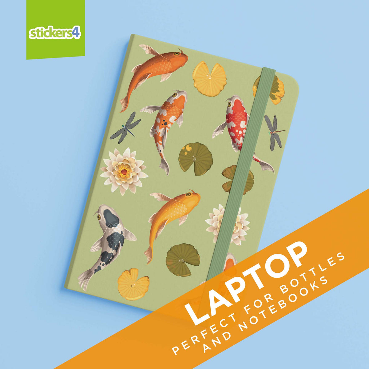 Koi &amp; Lily Pad Stickers