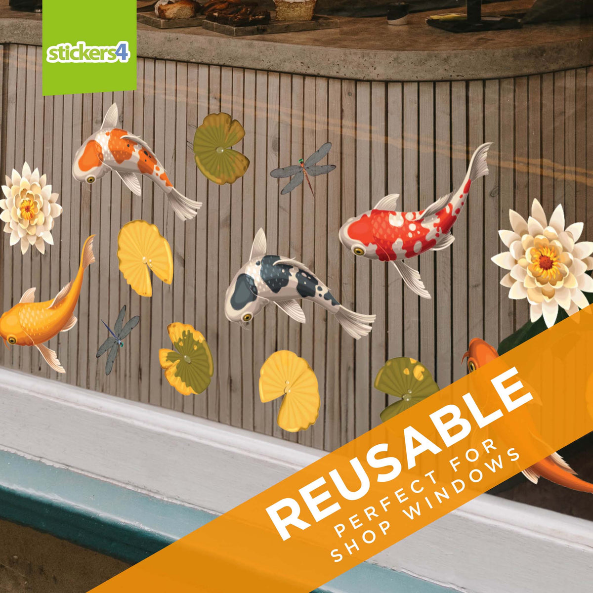Koi &amp; Lily Pad Stickers