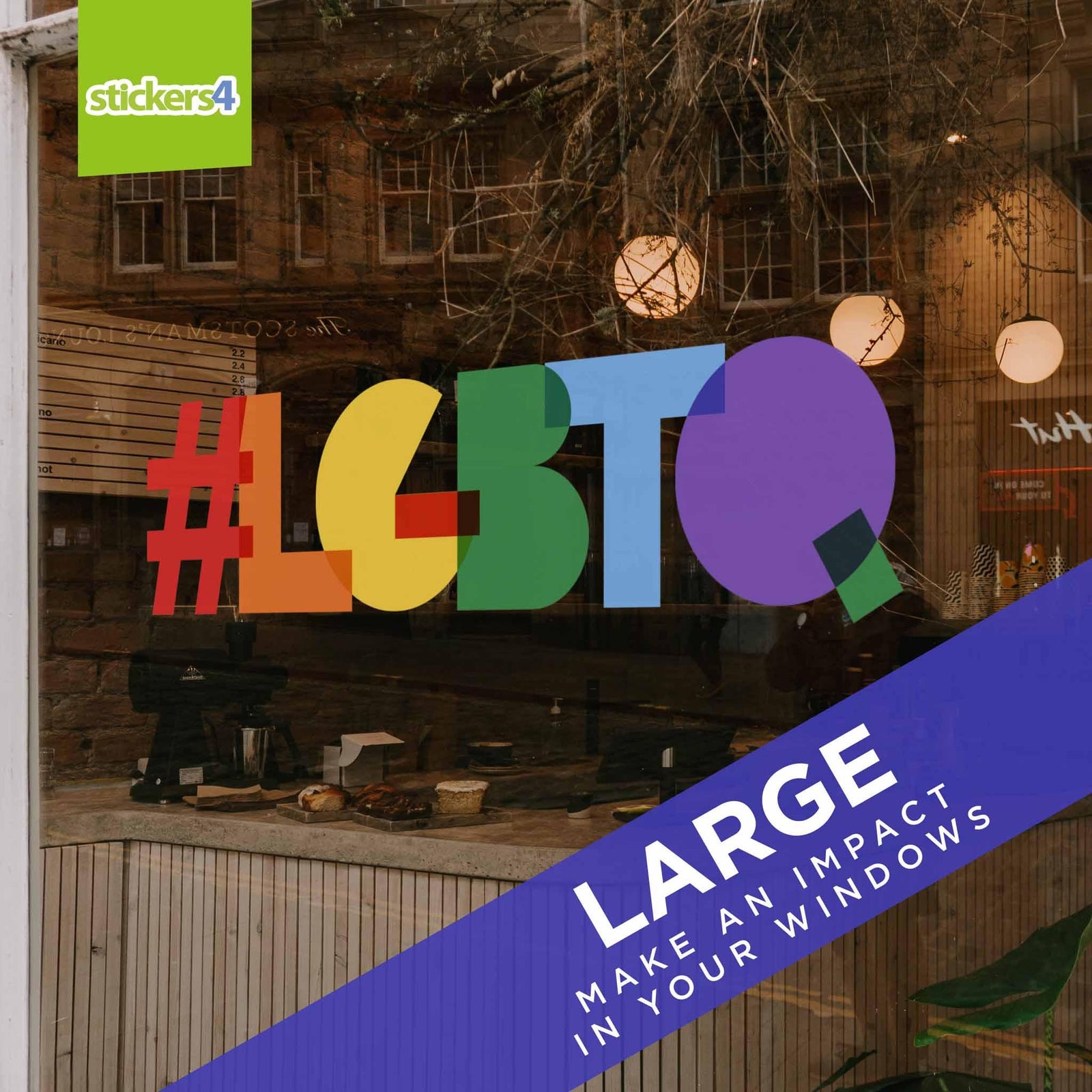 #LGBTQ (Hashtag LGBTQ) - Pride Window Decoration Pride Window Displays