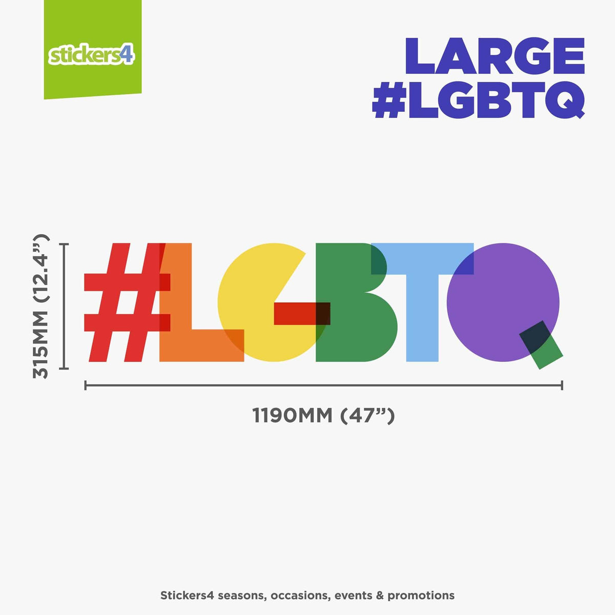 #LGBTQ (Hashtag LGBTQ) - Pride Window Decoration Pride Window Displays