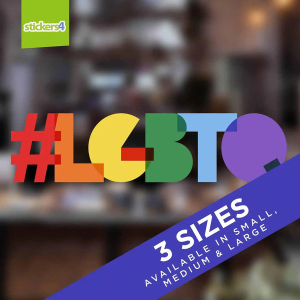 #LGBTQ (Hashtag LGBTQ) - Pride Window Decoration Pride Window Displays