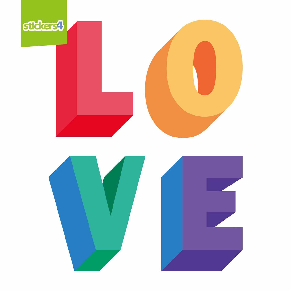 LOVE - Pride Window Sticker Pride Window Displays