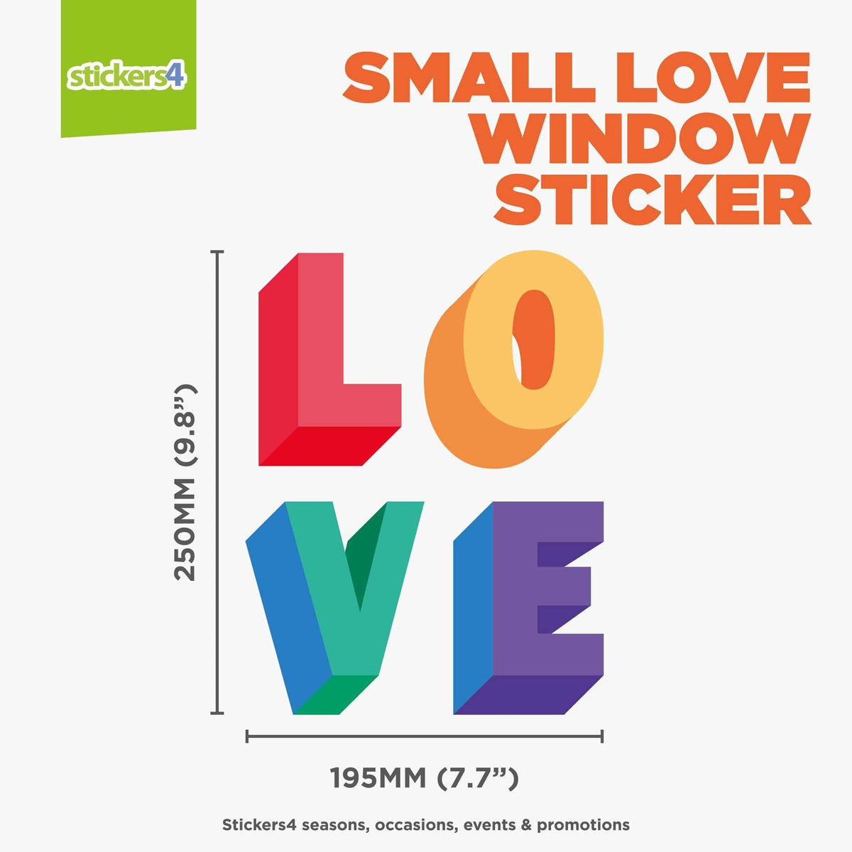 LOVE - Pride Window Sticker Pride Window Displays