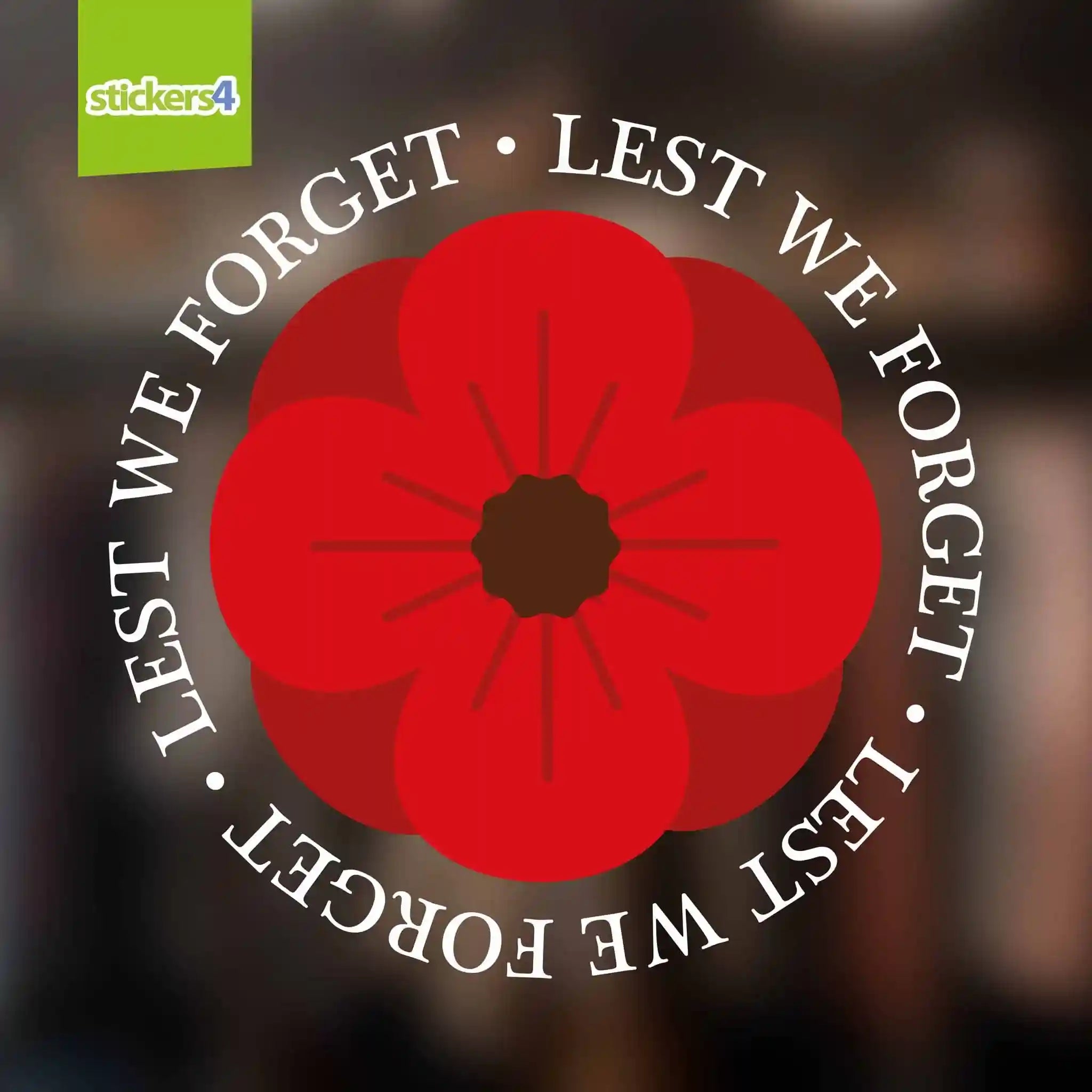 Forgetting Sticker Lest We Forget & Animals of War Poppy Roundel Double Pack