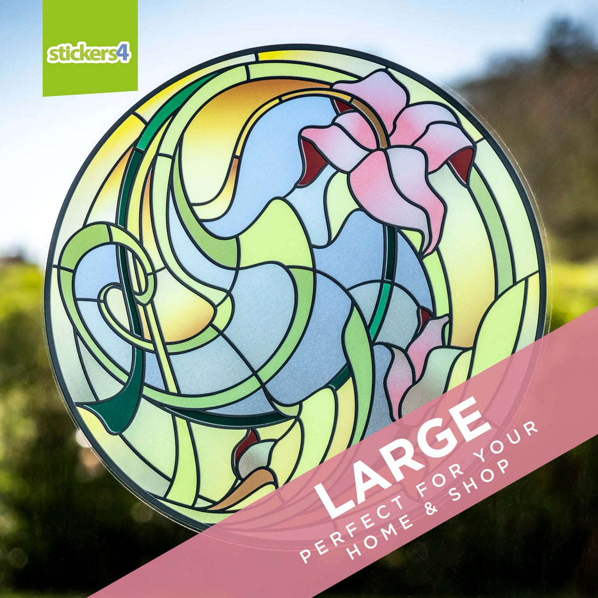 Lilies Suncatcher Roundel Window Cling