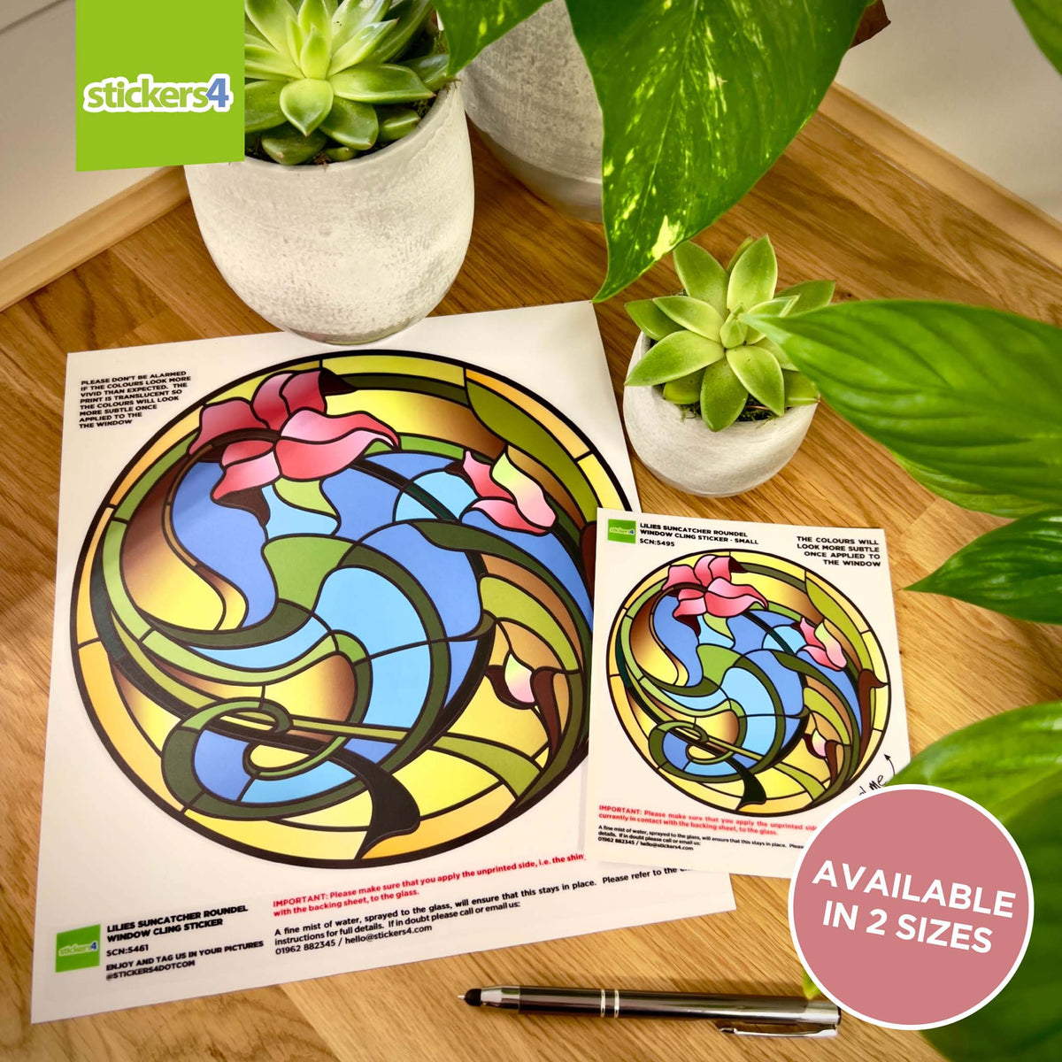 Lilies Suncatcher Roundel Window Cling