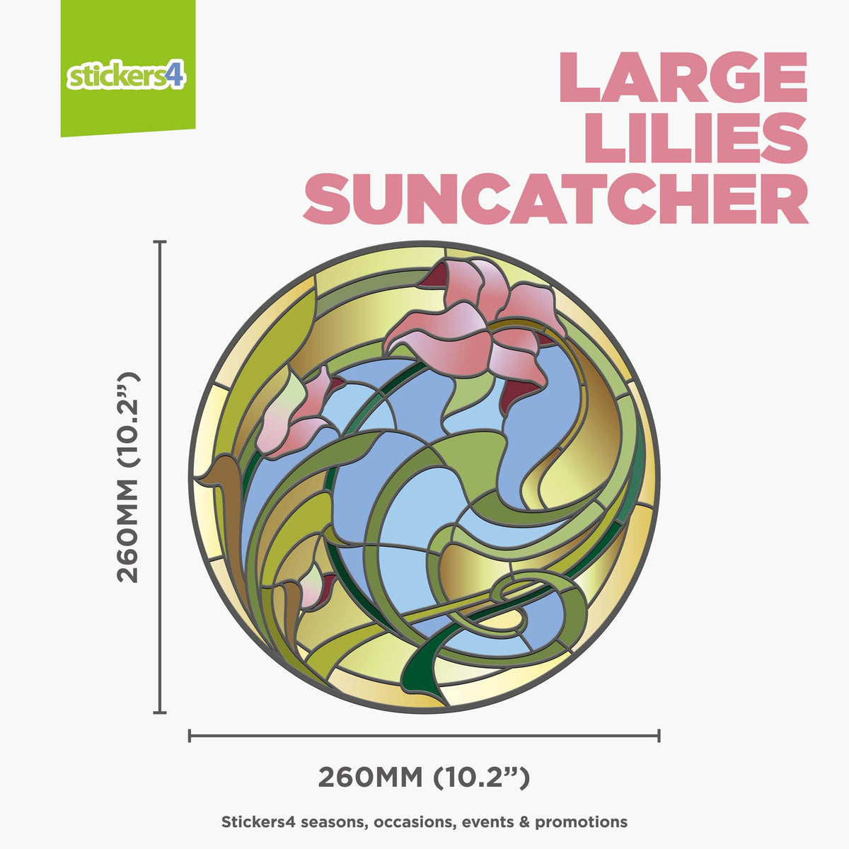 Lilies Suncatcher Roundel Window Cling