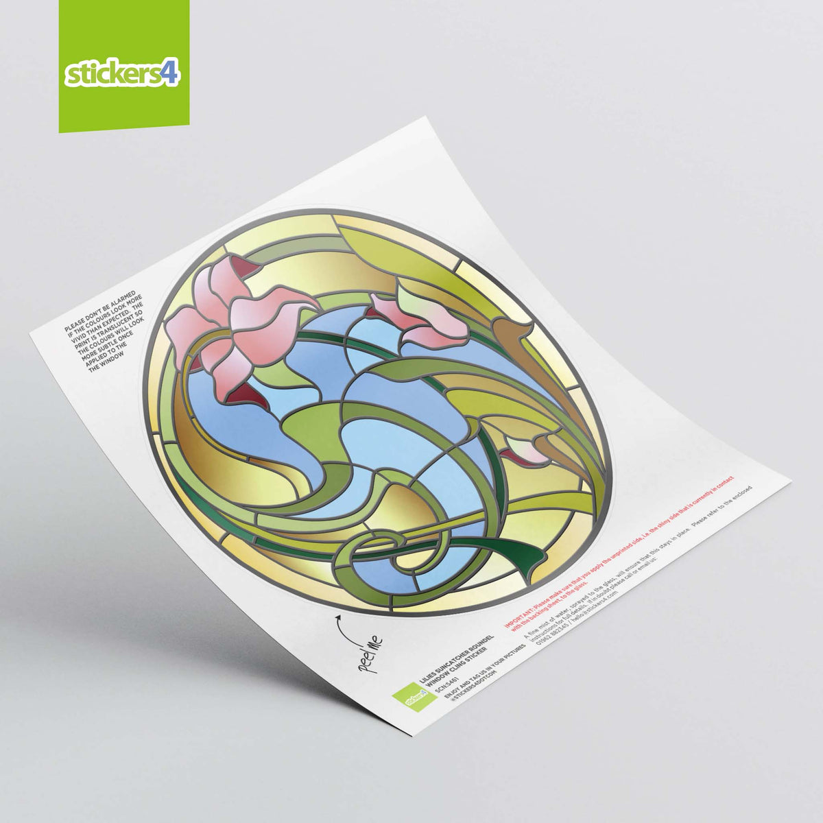 Lilies Suncatcher Roundel Window Cling