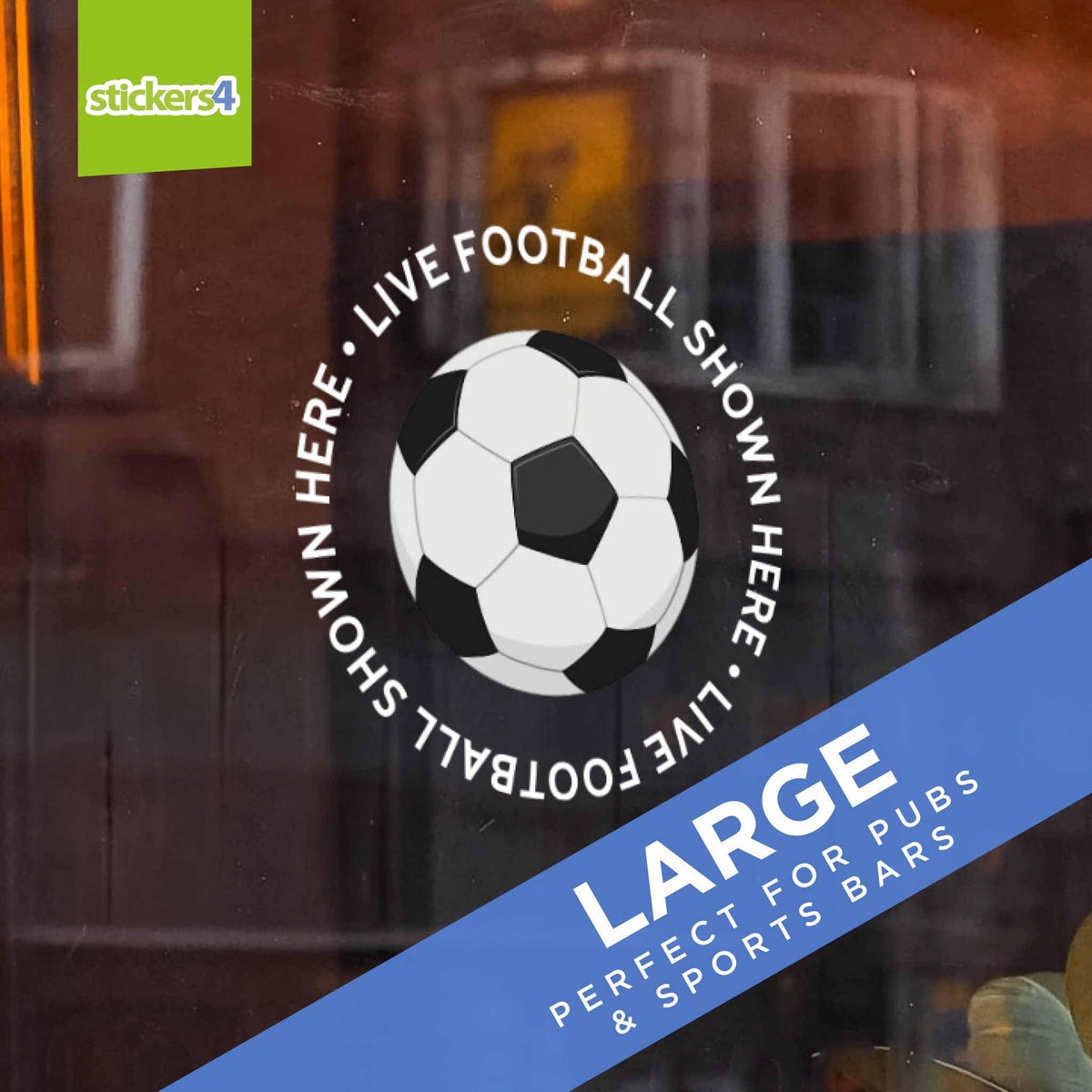 &quot;Live Football Shown Here&quot; Roundel Window Sticker Events