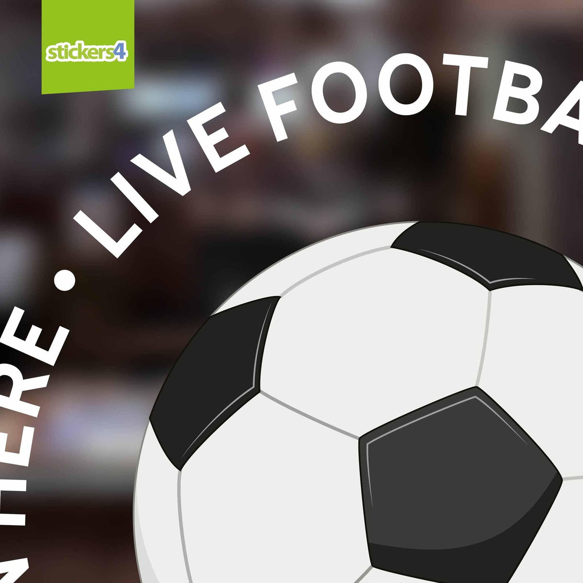 &quot;Live Football Shown Here&quot; Roundel Window Sticker Events