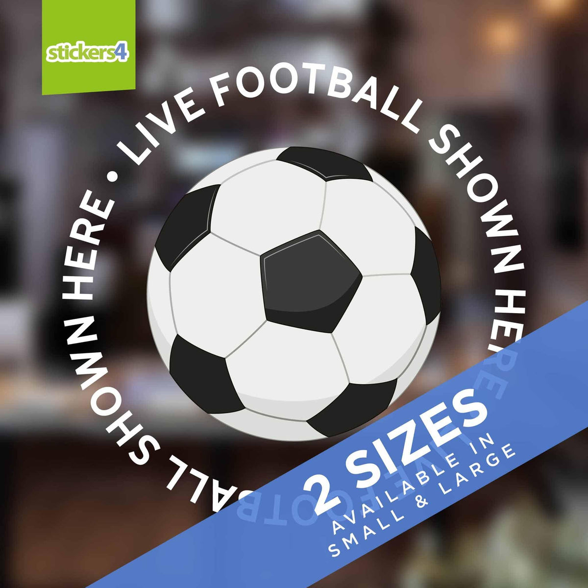 &quot;Live Football Shown Here&quot; Roundel Window Sticker Events