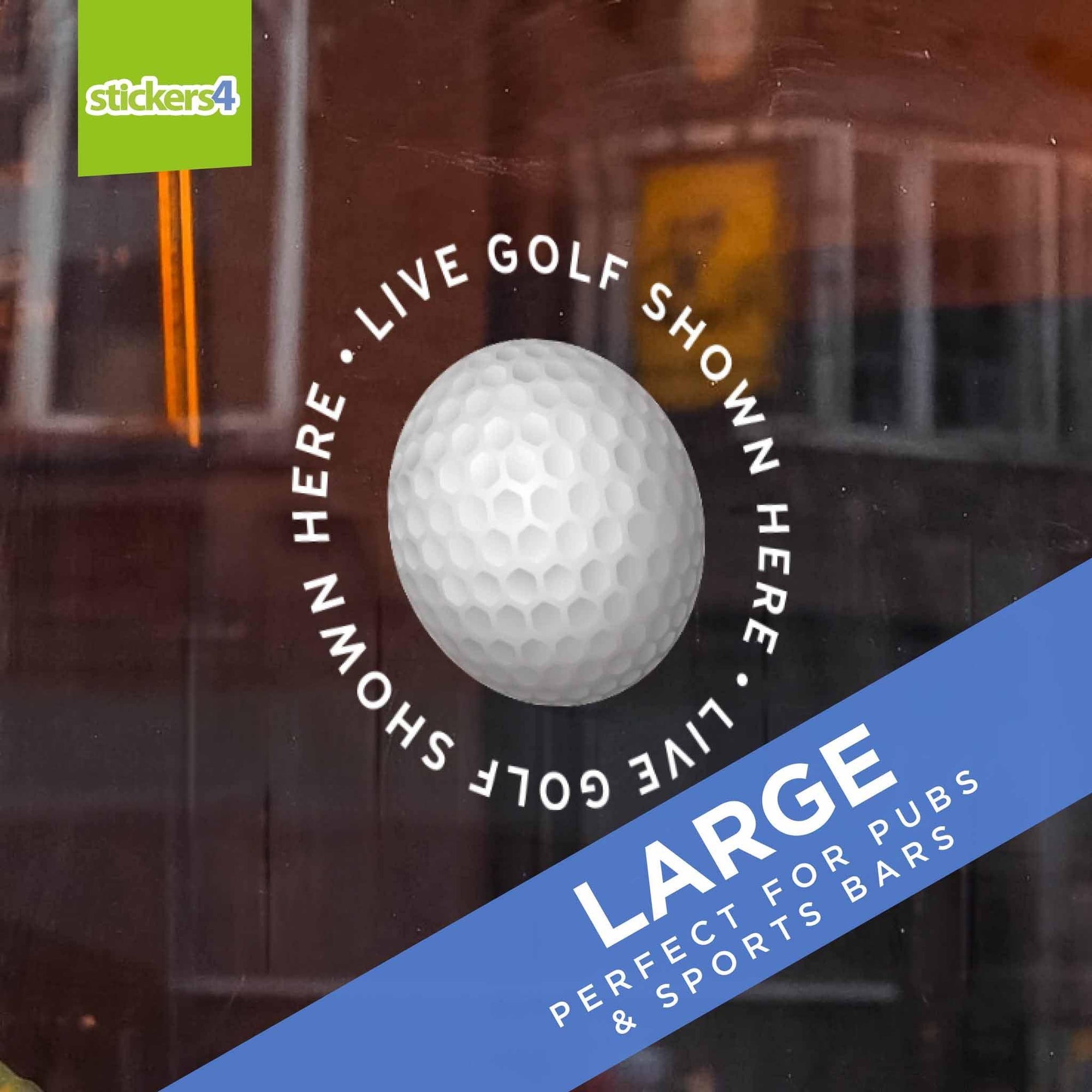 "Live Golf Shown Here" Roundel Window Sticker Events