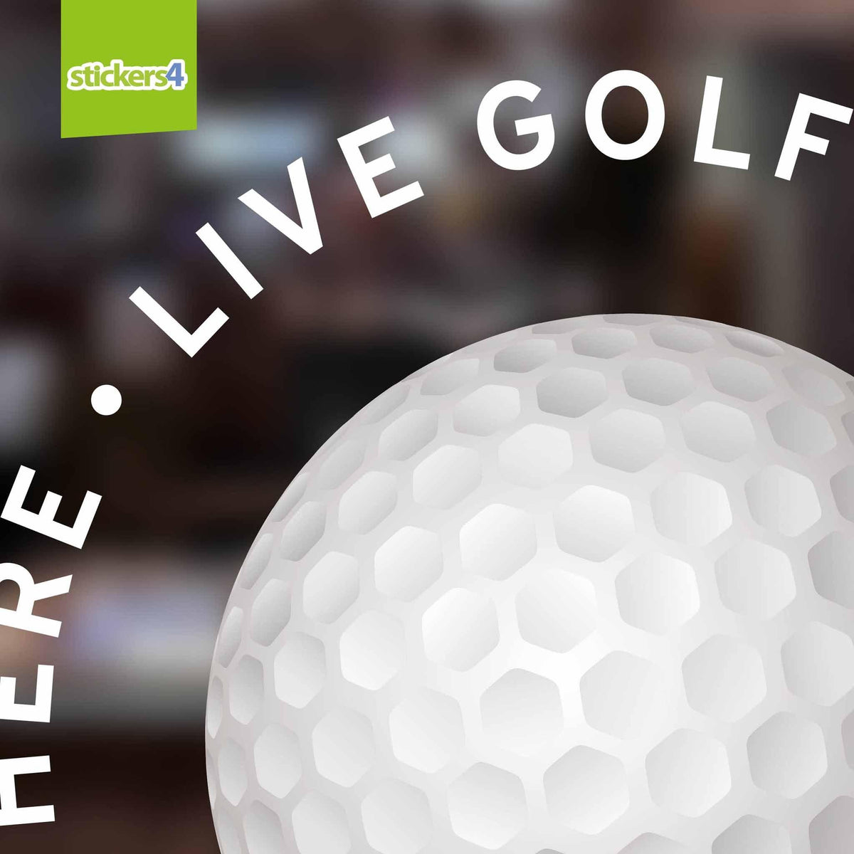 &quot;Live Golf Shown Here&quot; Roundel Window Sticker Events