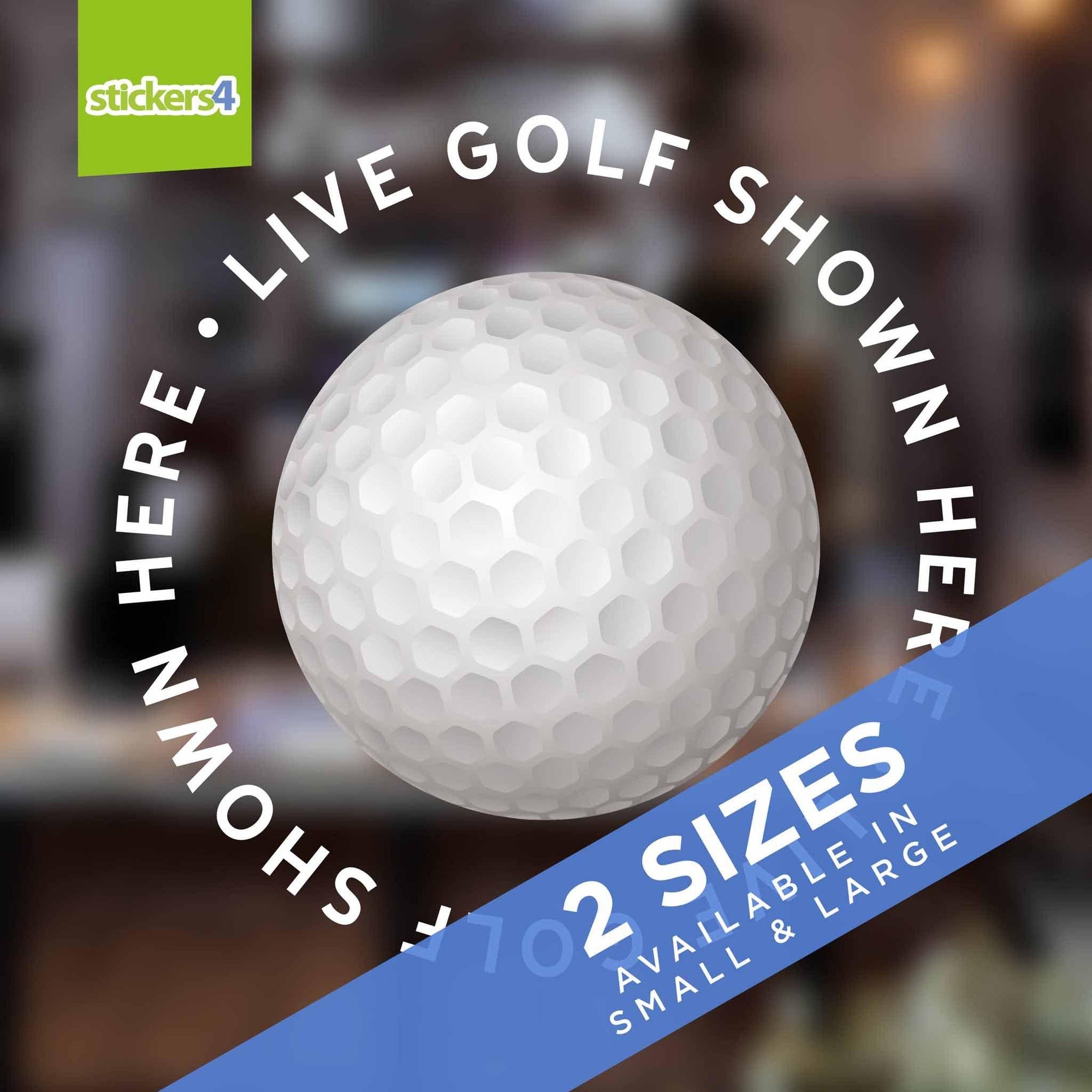 "Live Golf Shown Here" Roundel Window Sticker Events