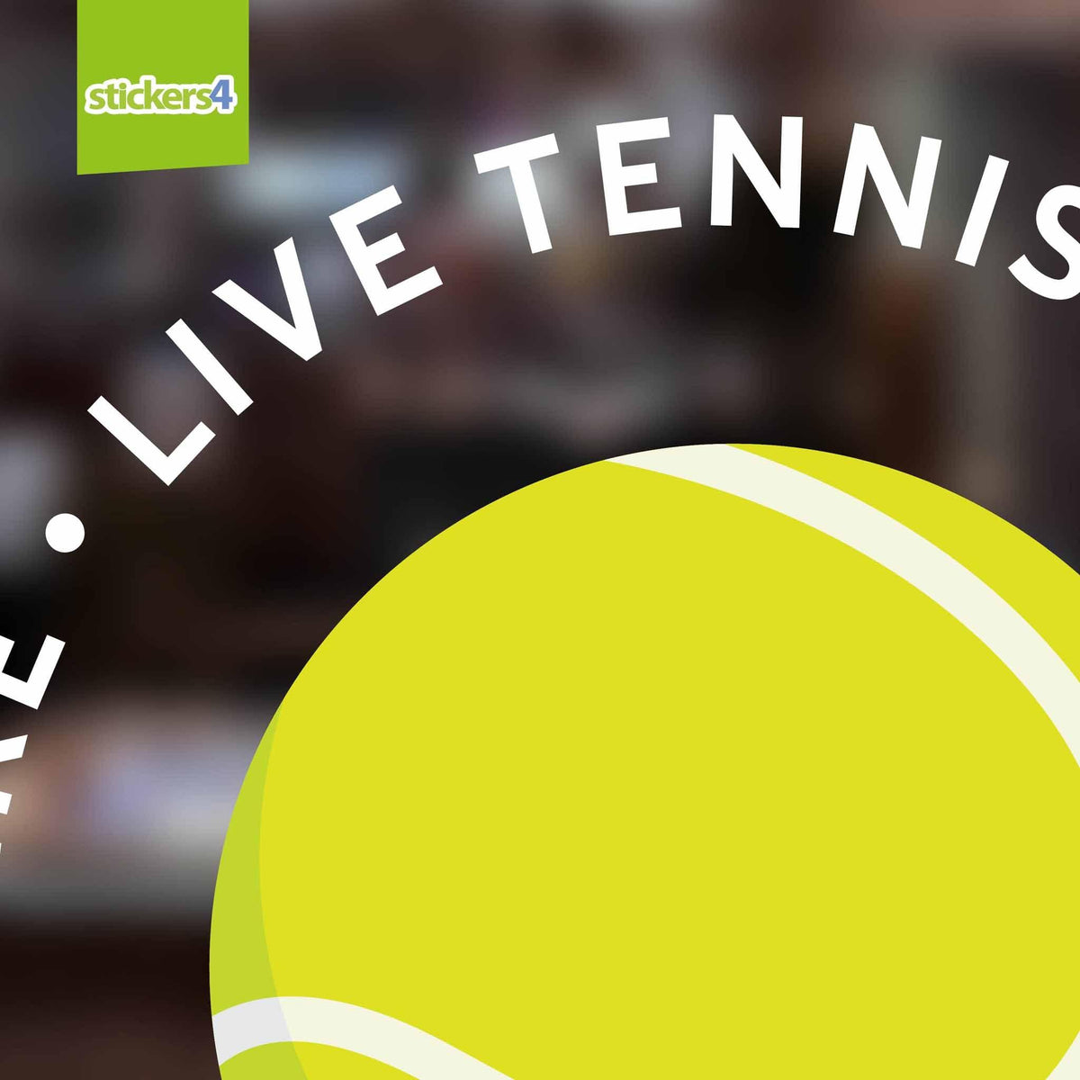 &quot;Live Tennis Shown Here&quot; Roundel Window Sticker Events