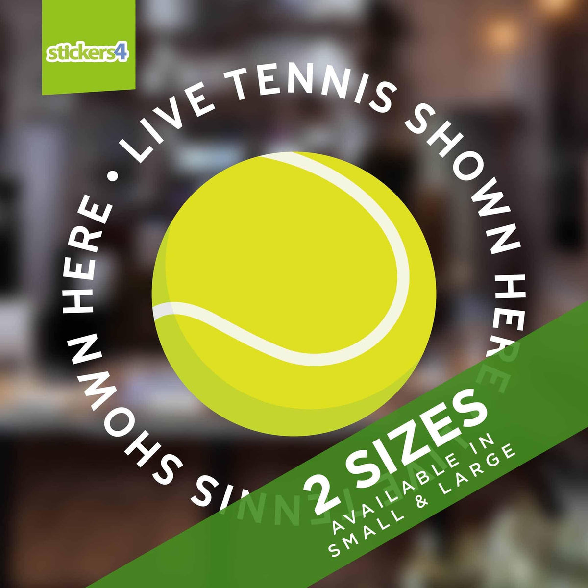 &quot;Live Tennis Shown Here&quot; Roundel Window Sticker Events