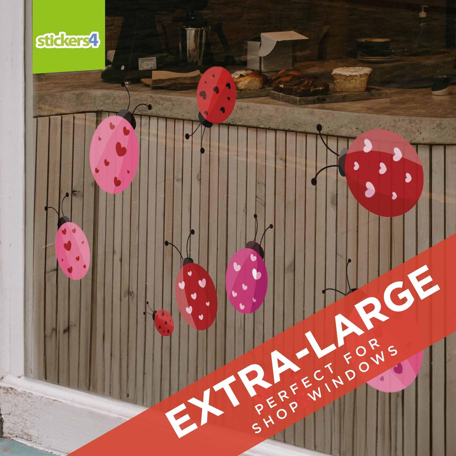 Love Bugs Window Stickers Valentines Day Window Display