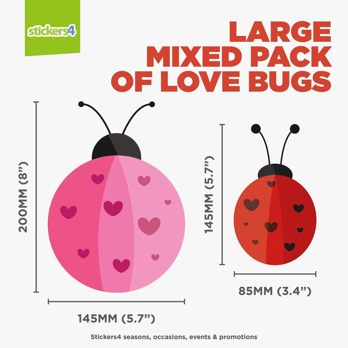 Love Bugs Window Stickers Valentines Day Window Display
