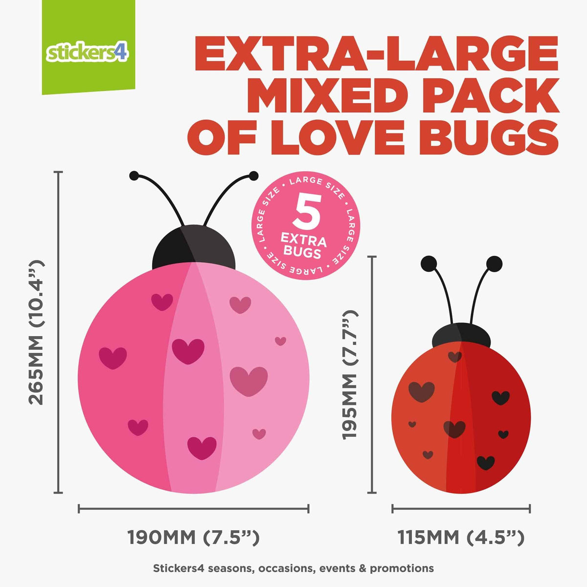 Love Bugs Window Stickers Valentines Day Window Display