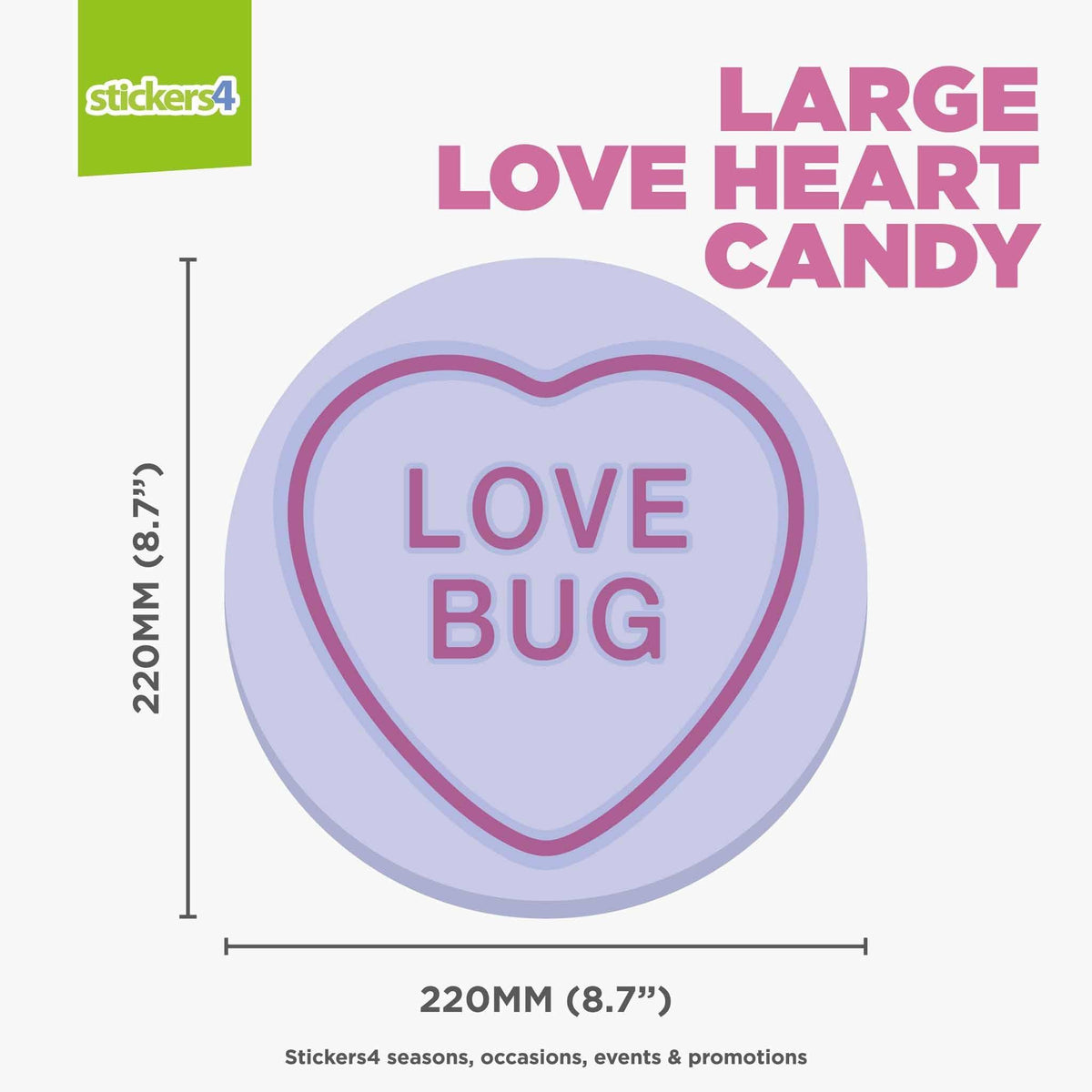 Love Heart Candy Window Stickers